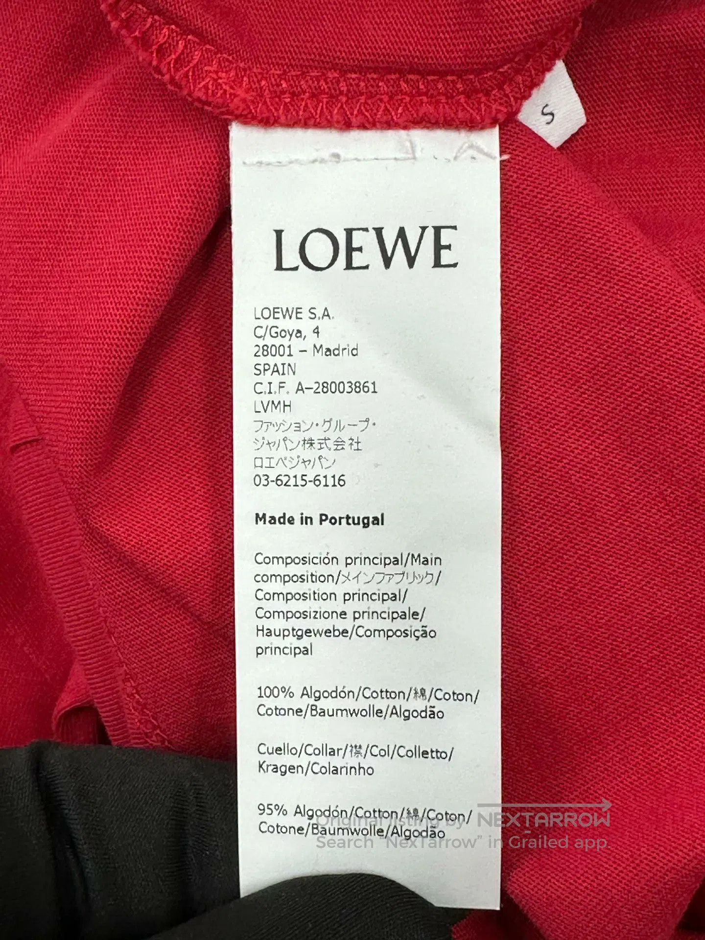 Loewe Loewe Red Embroidered Letter Logo Short Sleeve| Size US S / EU 44-46 / 1 - 4 Thumbnail