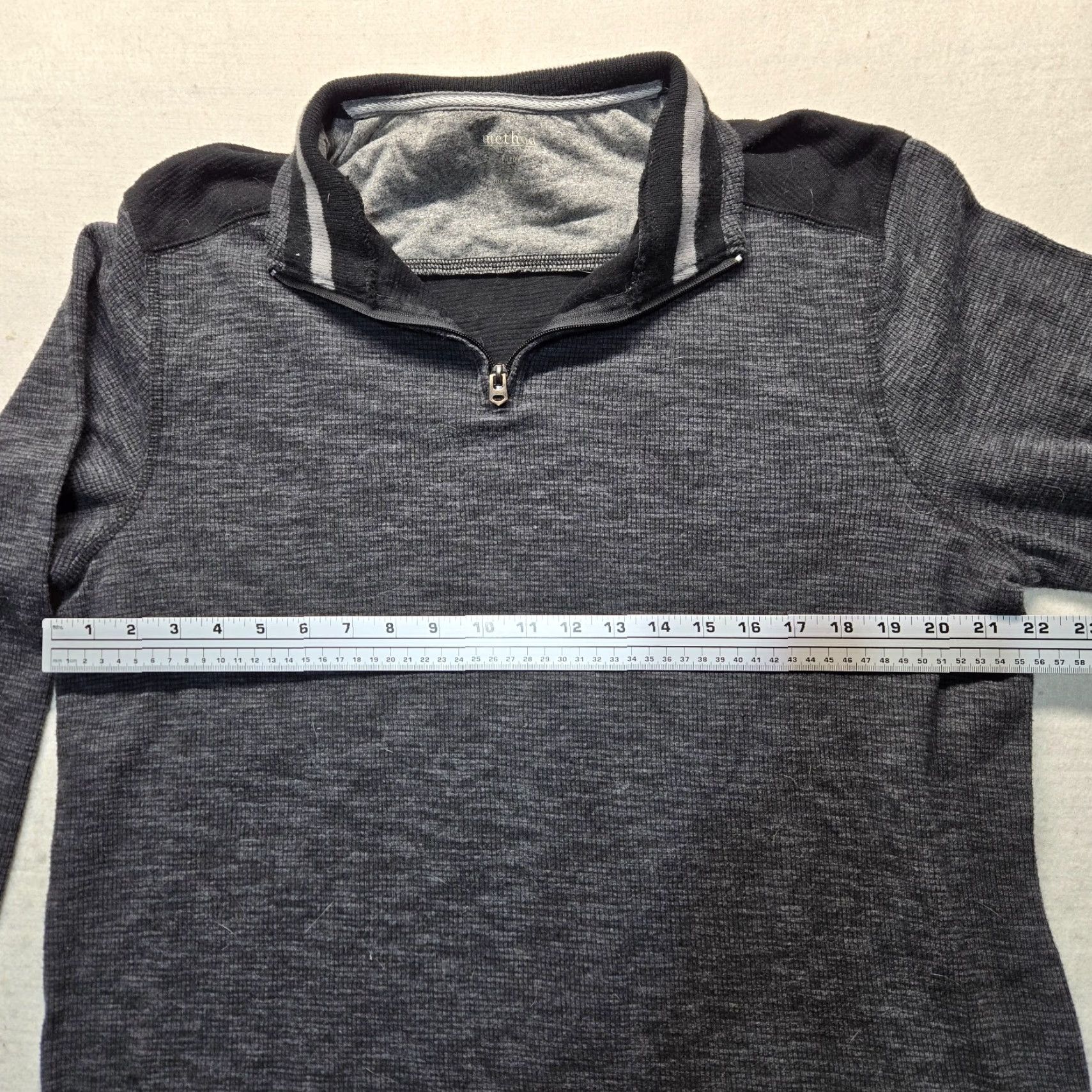 Vintage Method Pullover Knit Gray Long Sleeve Sweater 1/4 Zip Size L Men Large Casual American Classic Mens Size US L / EU 52-54 / 3 - 3 Thumbnail
