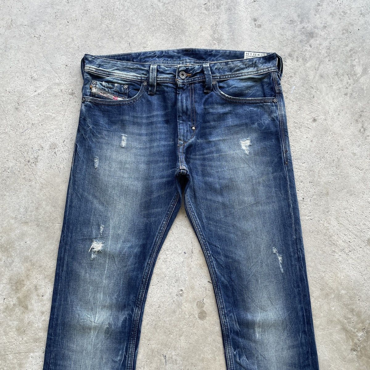 Diesel Vintage Diesel Industry Faded Jeans Distressed Denim Pants Size US 35 - 3 Thumbnail