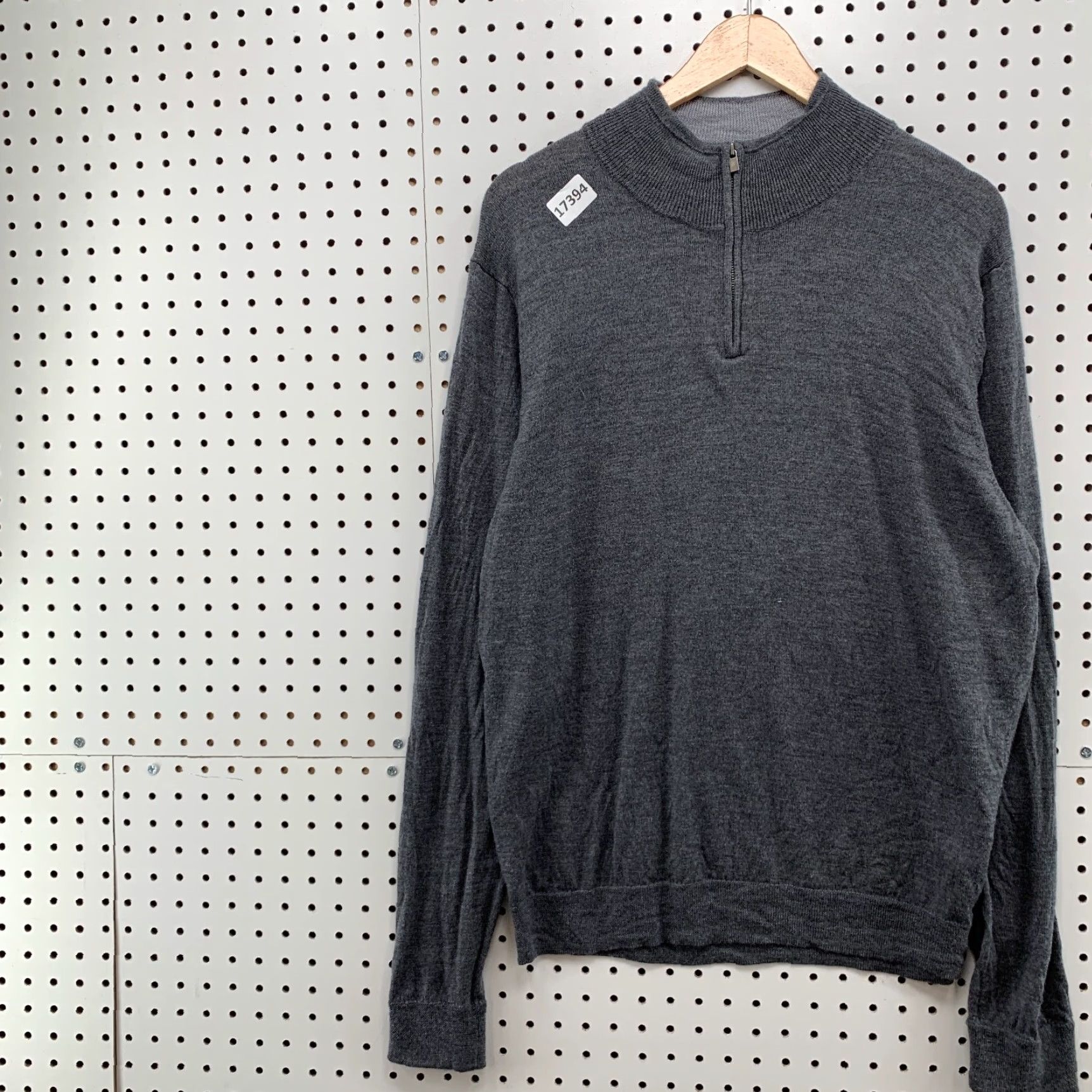 Nordstrom VINTAGE Nordstrom 100% Wool Sweater 1/4 Zip Pullover Mens XL Gray Lightweight Wool Dress Knit Pullover Mens XL Gray Size US XL / EU 56 / 4 - 3 Thumbnail
