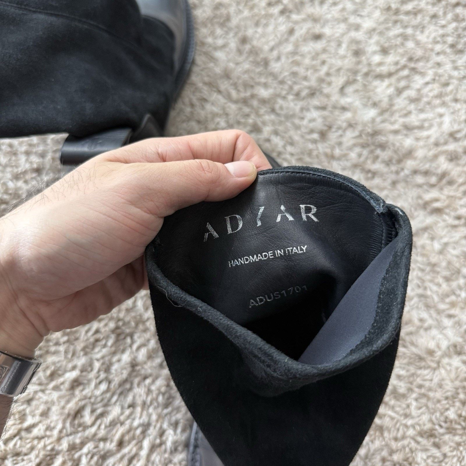 Other Adyar Black Suede Leather Chelsea Boots SSENSE Exclusive Size US 12 / EU 45 - 9 Thumbnail