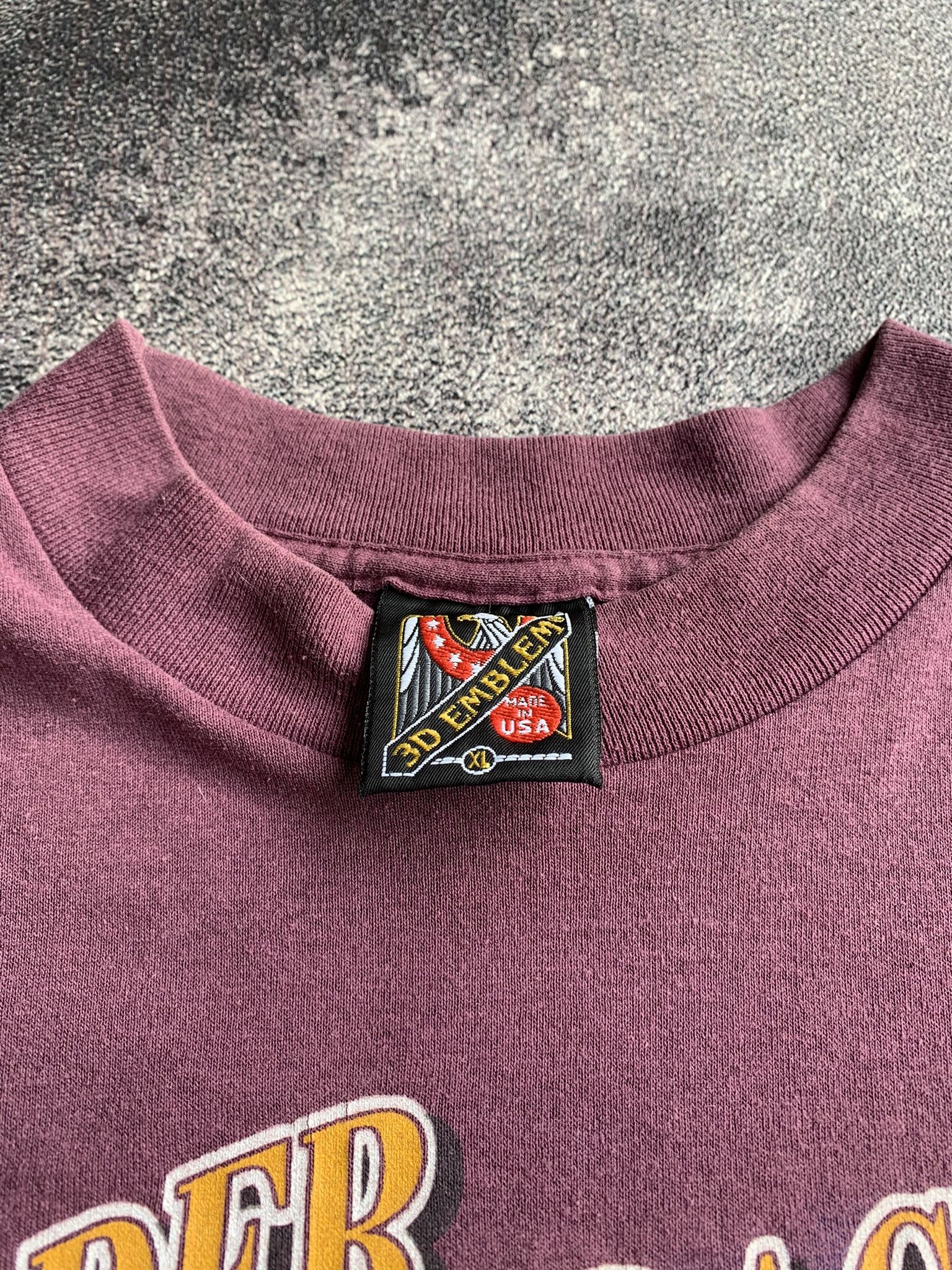 Harley Davidson 💎 Vintage 3D Emblem 1993 American Biker Tee Size US XL / EU 56 / 4 - 5 Thumbnail