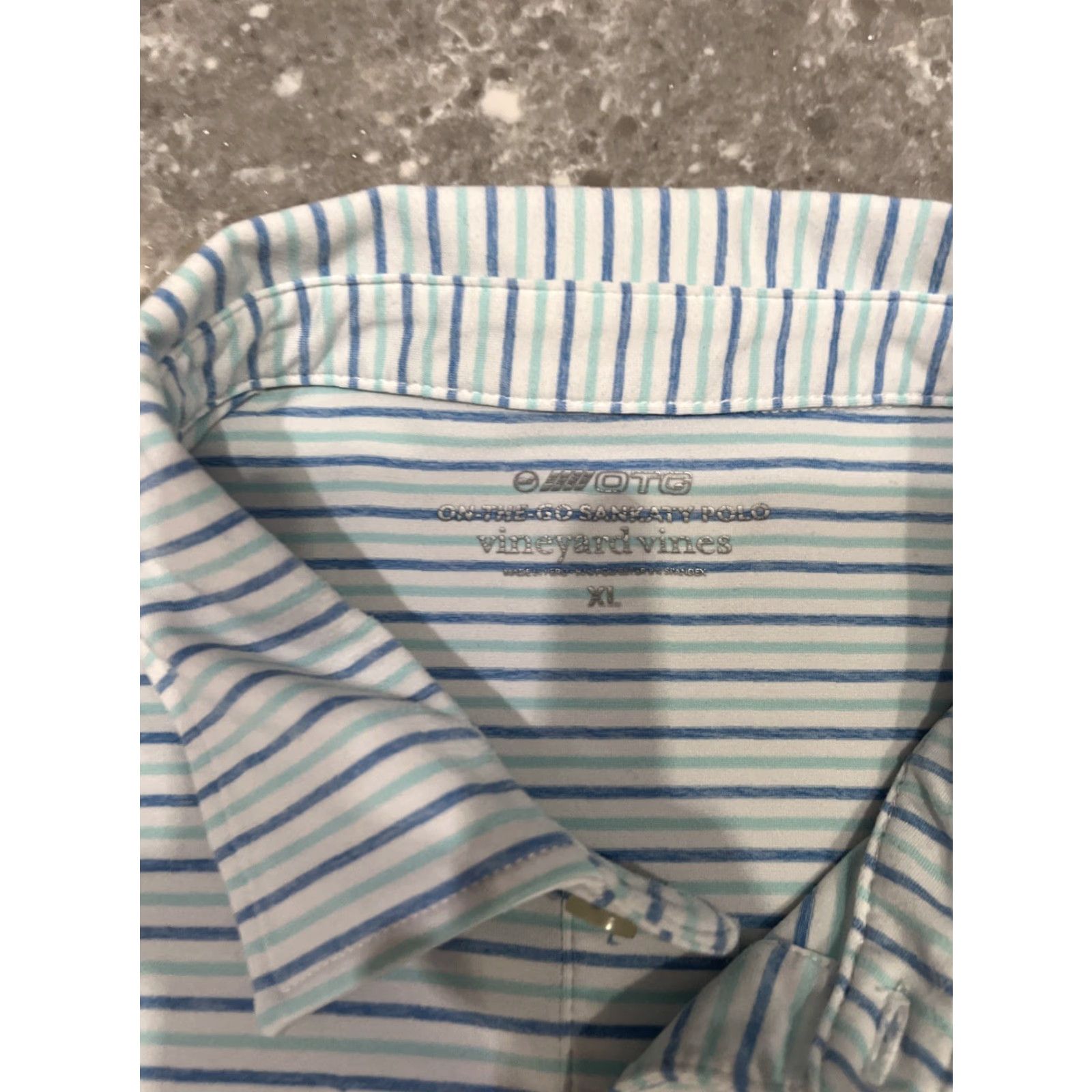 Vineyard Vines Vineyard Vines Polo Shirt Striped XL Multicolor Short Sleeve On-The-Go Sankaty Performance Shirt Men's Polo Size US XL / EU 56 / 4 - 3 Thumbnail