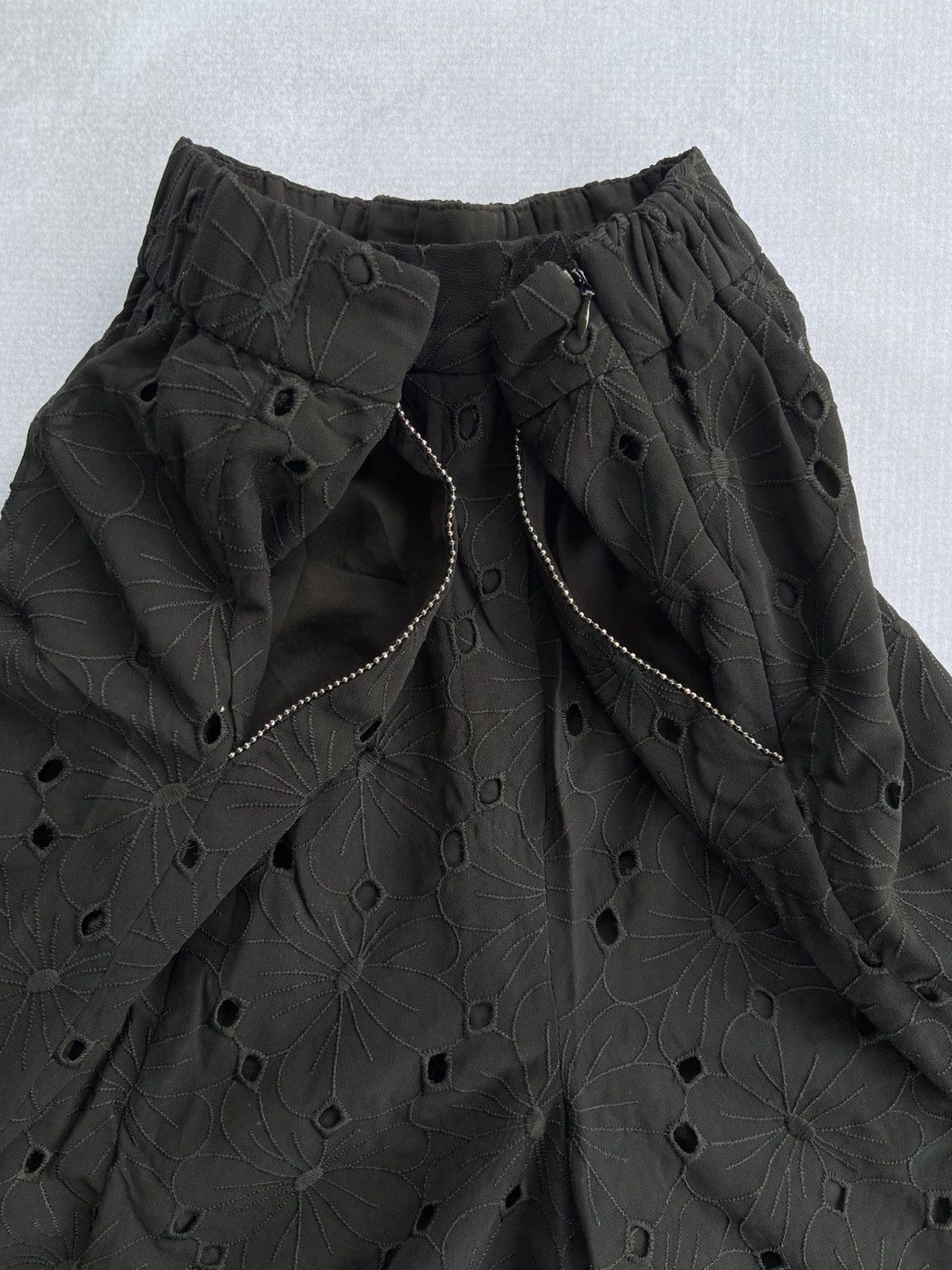 Anna Sui Anna Sui Cropped Wide Leg Black Pants Women's 2021 Size 27" / US 4 / IT 40 - 4 Thumbnail
