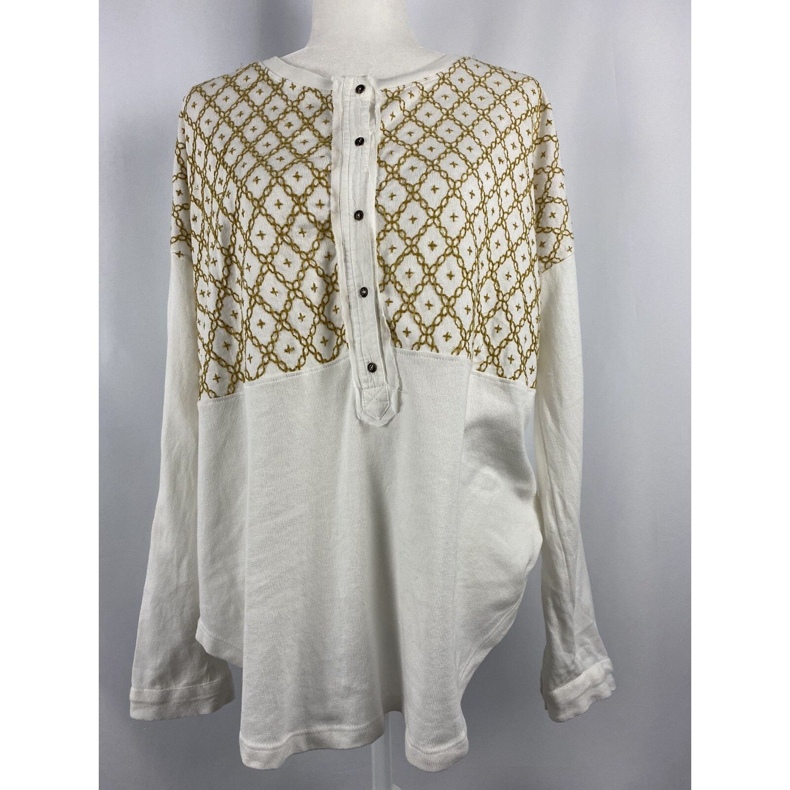 Free People Free People Free Spirit Tee / Creme Combo Size XS A002073 Size XS / US 0-2 / IT 36-38 - 3 Thumbnail