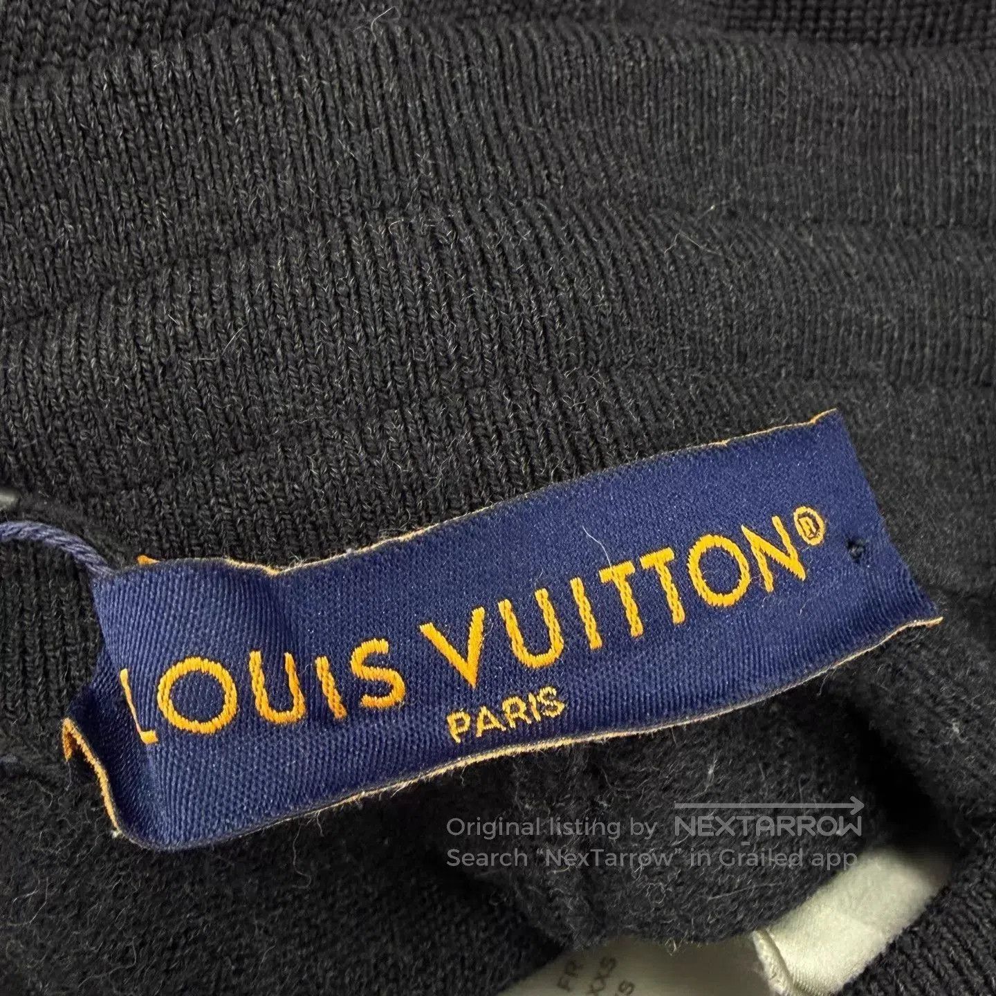 Louis Vuitton Black Embroidered Sweatpants with Drawstring. Size US 32 / EU 48 - 4 Thumbnail
