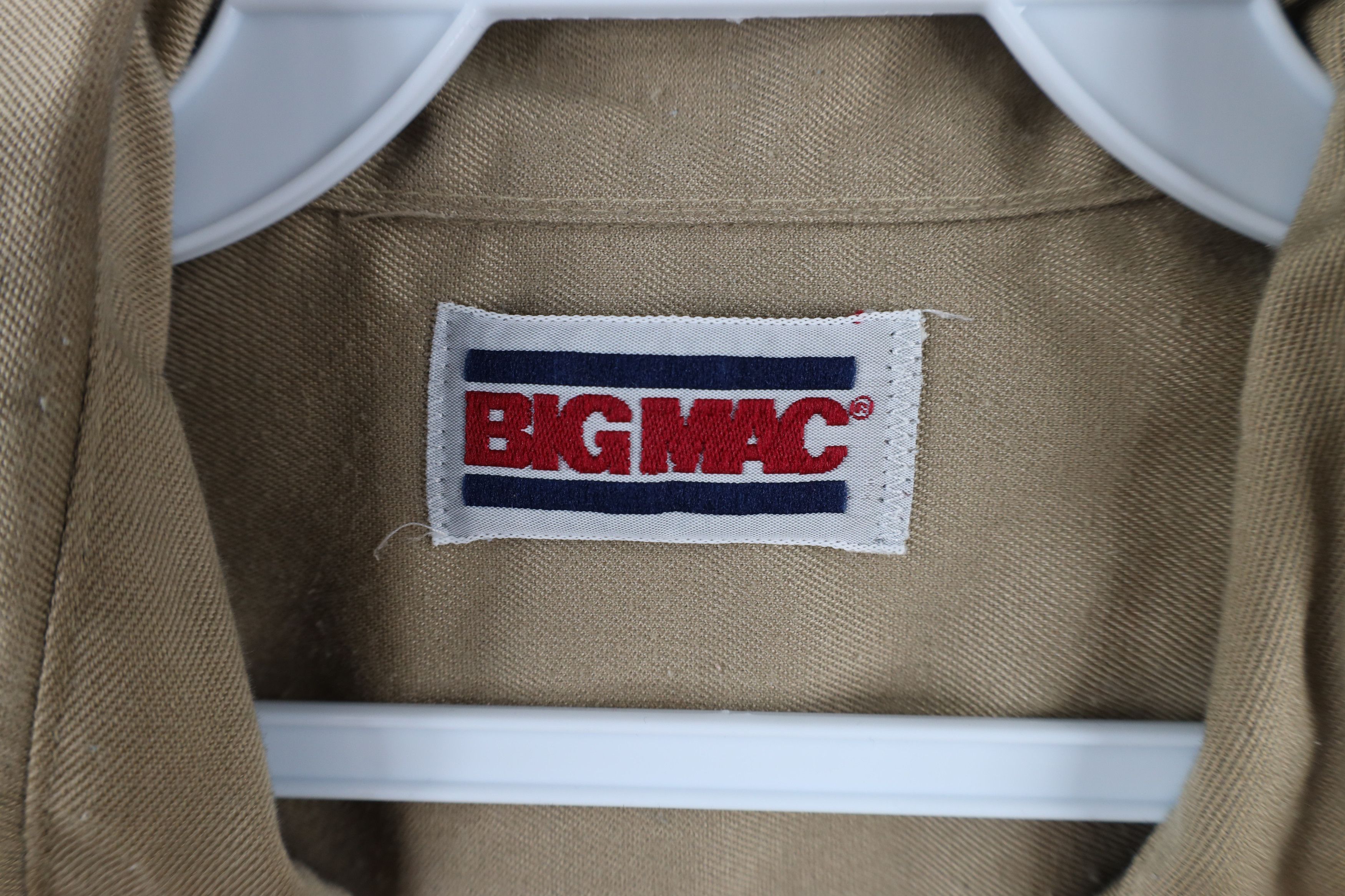 Vintage Vintage 70s Big Mac Workwear Collared Button Shirt Beige Size US L / EU 52-54 / 3 - 8 Thumbnail