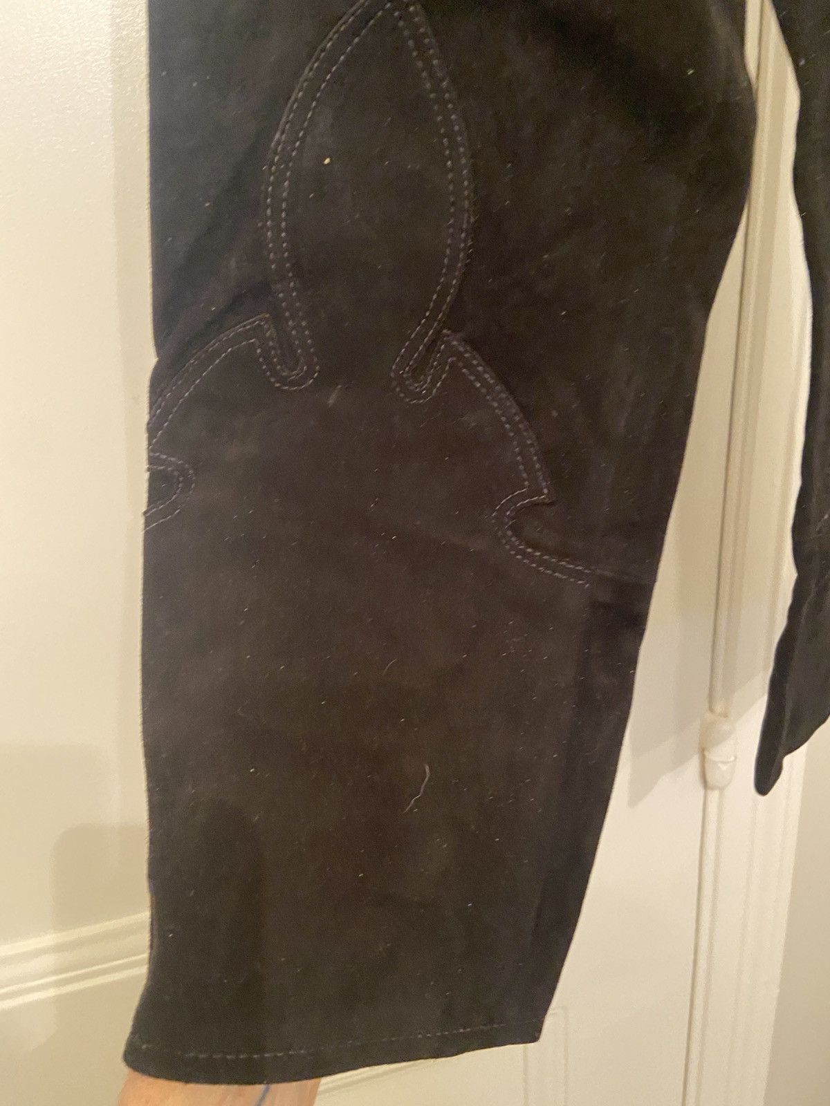 Chrome Hearts Black Chrome Hearts cropped suede jeans Size 27" / US 4 / IT 40 - 16 Thumbnail