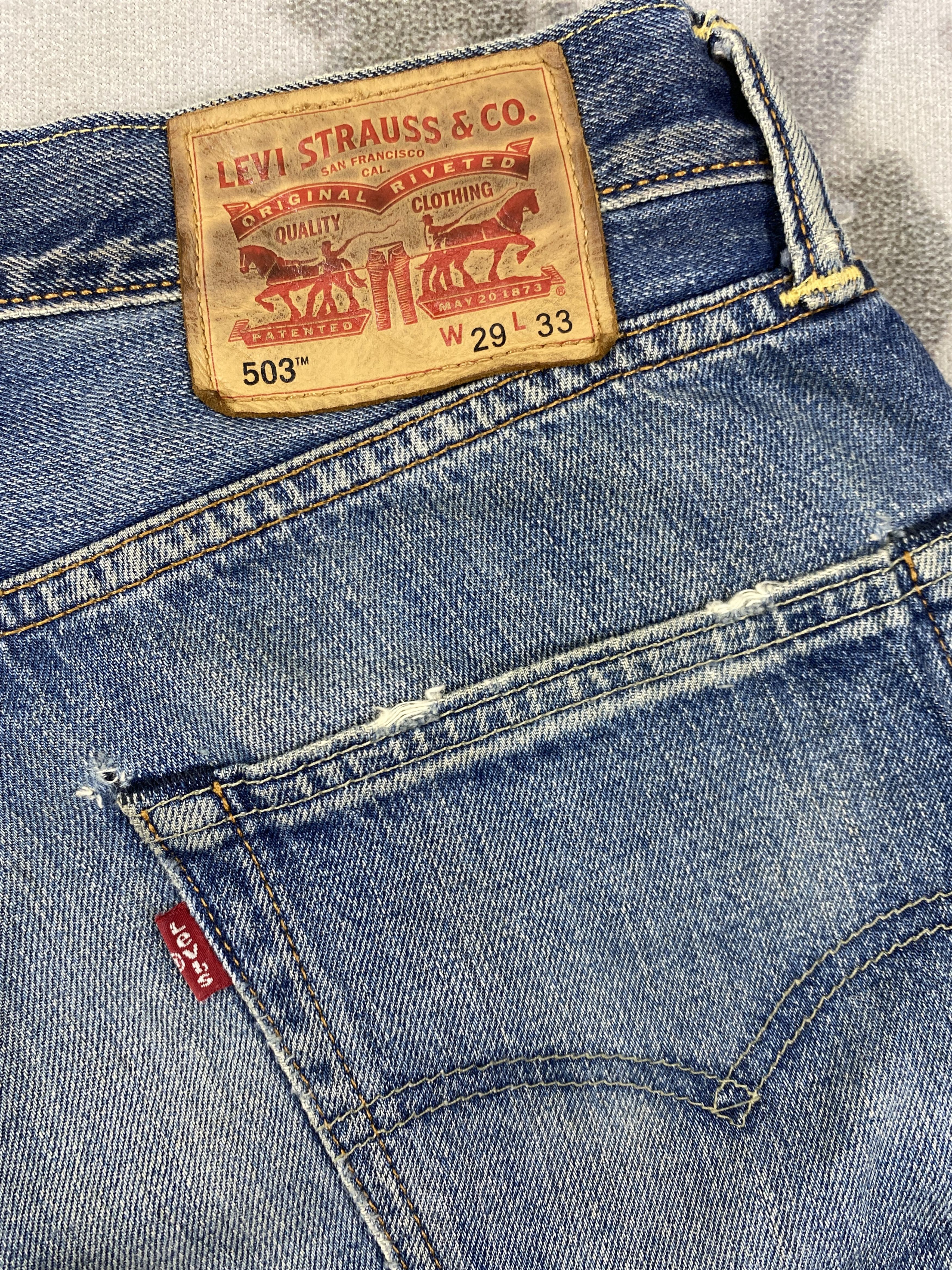 Levi's Dirty Used Blue Levi's 503 Jeans 31x29 Denim -SJ044 Size US 31 - 14 Thumbnail