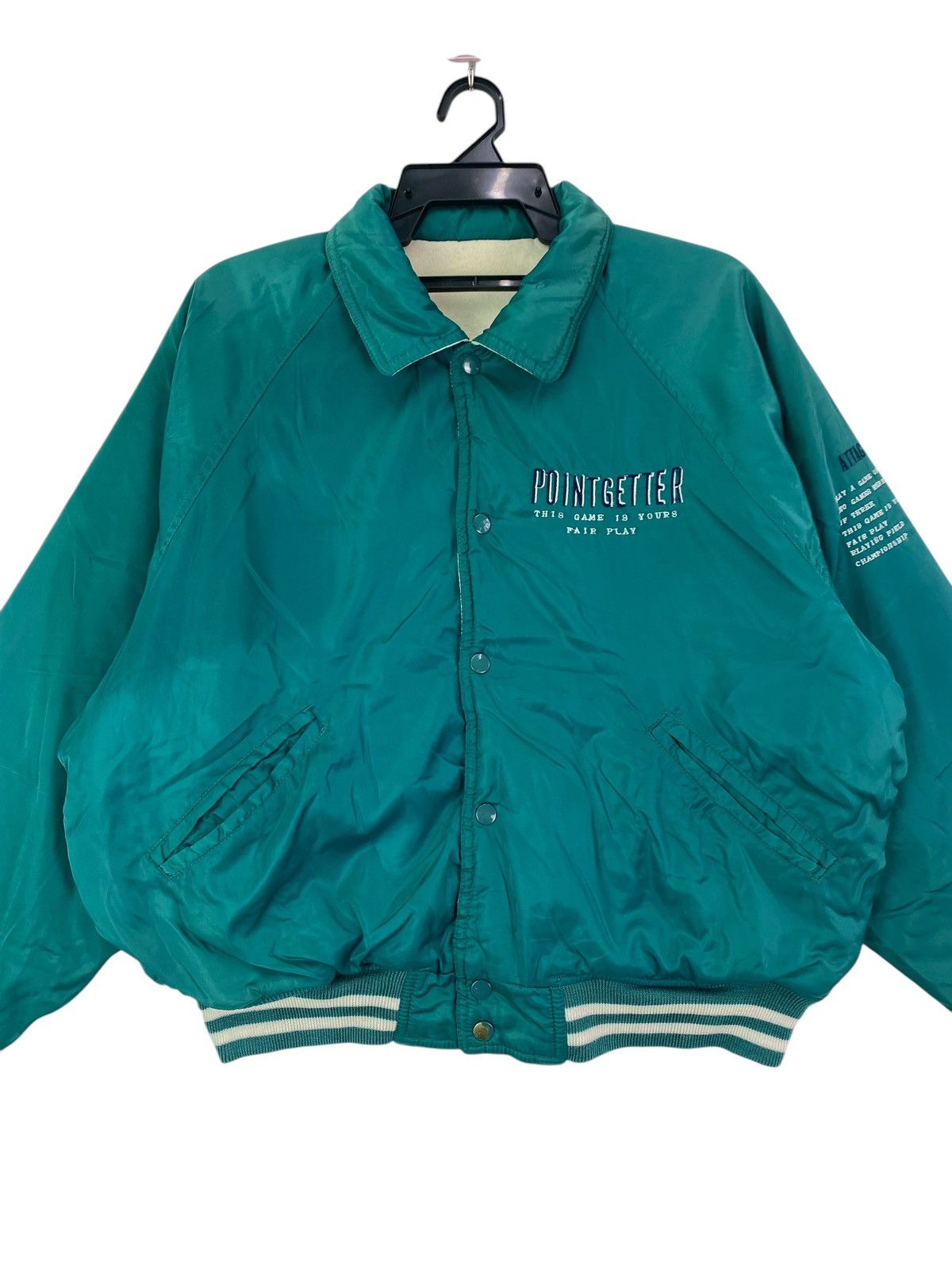 Japanese Brand × Vintage Vtg 90s Virgin Voyage reversible varsity jacket Size US M / EU 48-50 / 2 - 5 Thumbnail