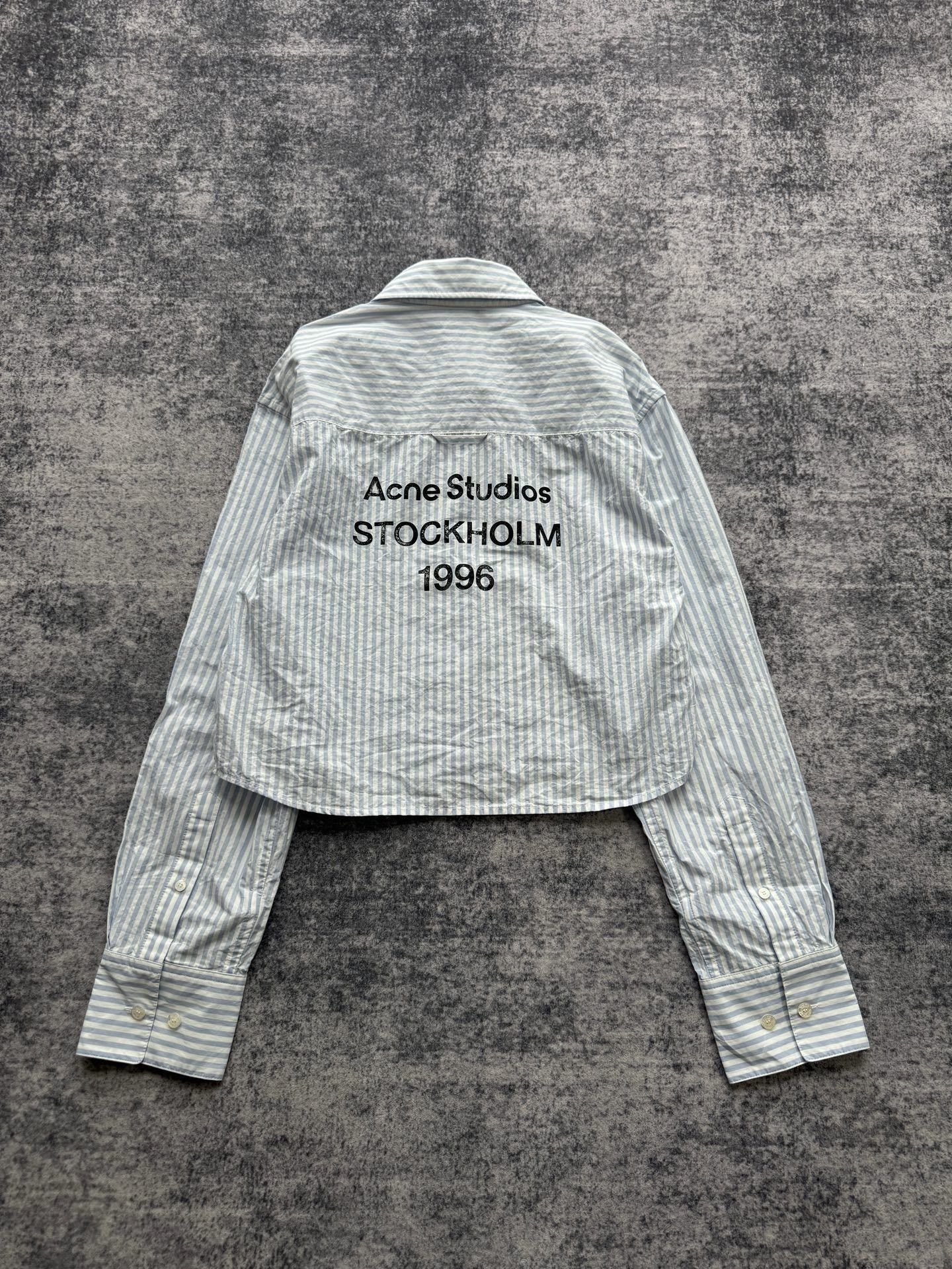 Acne Studios Acne Studios Striped Cropped Blue Button Up S Women Size S / US 4 / IT 40 - 1 Thumbnail
