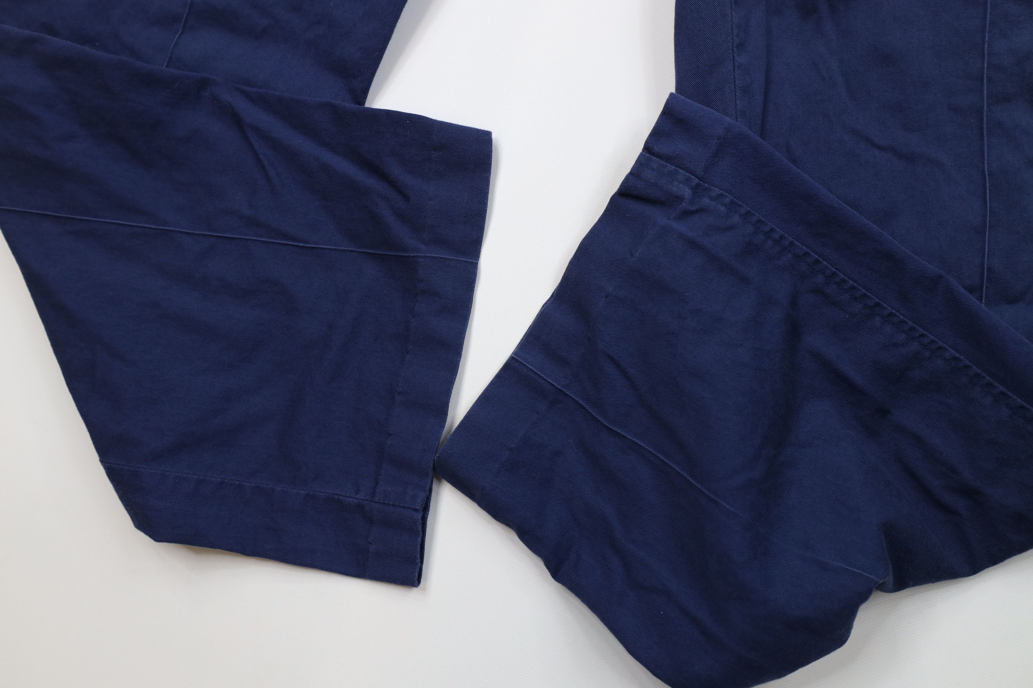 Eddie Bauer Vintage 90s Eddie Bauer Wide Leg Chino Pants Blue Cotton Size US 40 / EU 56 - 6 Thumbnail
