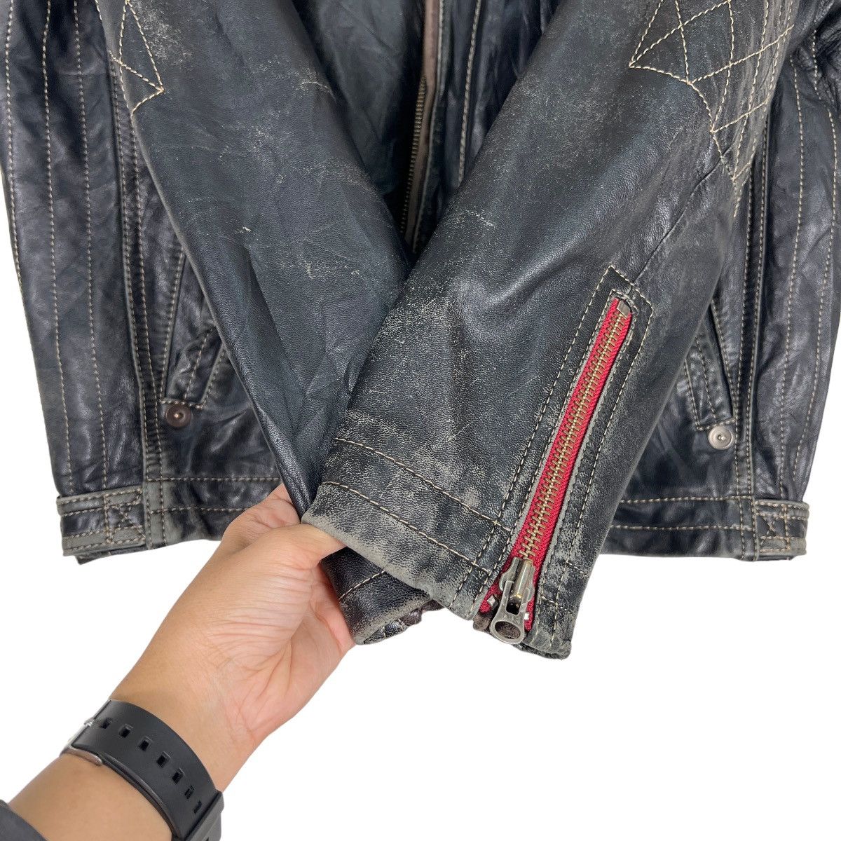 14th Addiction 🔥 G STAGE LEATHER RIDER MOTO JACKET Size US L / EU 52-54 / 3 - 14 Thumbnail