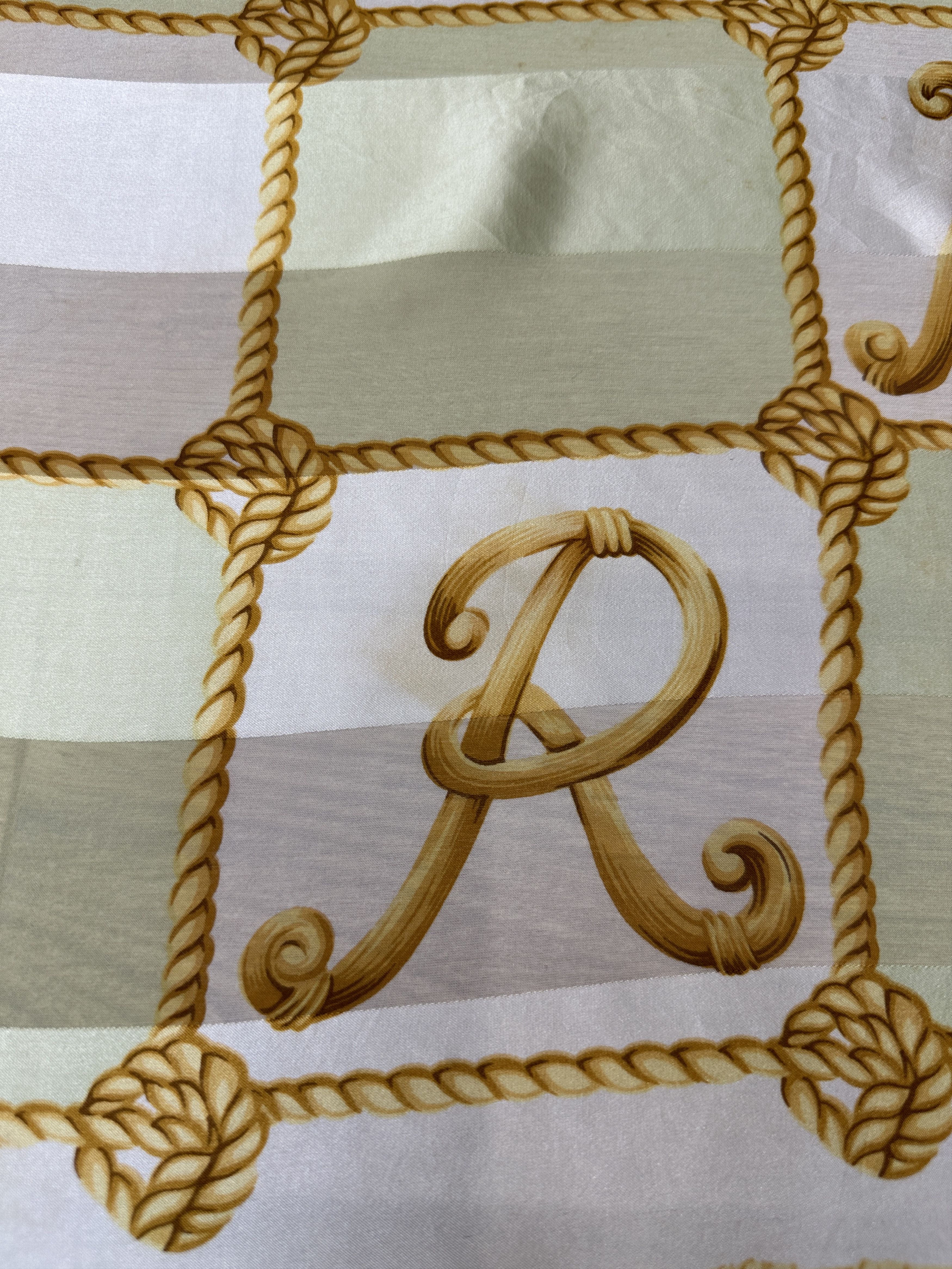 Nina Ricci Nina Ricci Paris 100% Silk Rope Lattice Square Scarf 86x85 Size ONE SIZE - 9 Thumbnail