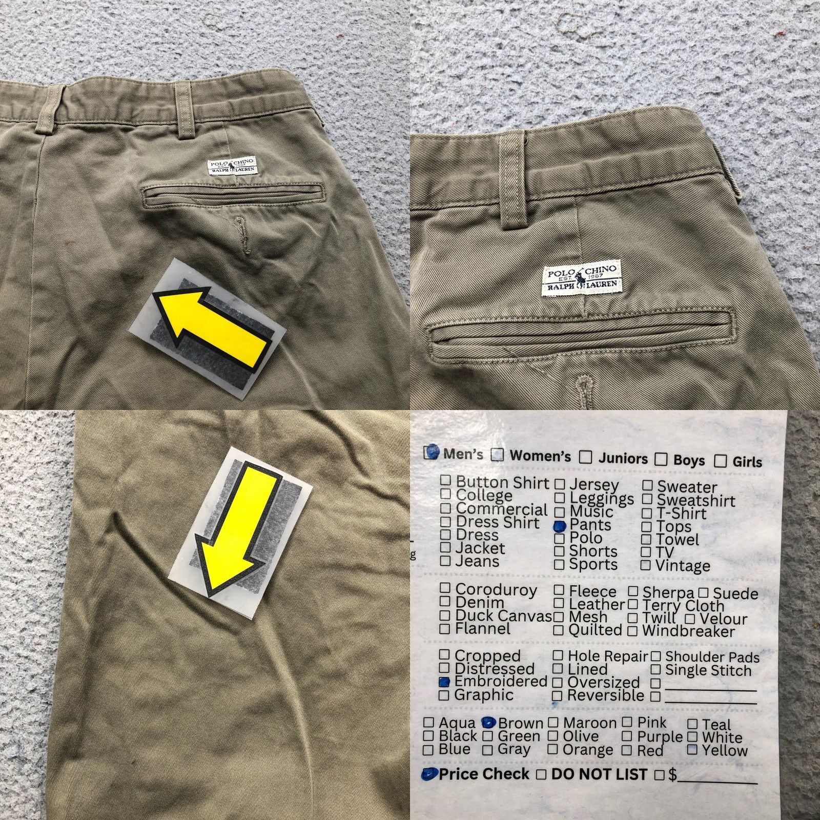 Polo Ralph Lauren Polo Ralph Lauren Chino Pants Mens 32X30 Khaki Twill Dress Pockets Brown Twill Regular Fit Casual Belt Logo Pocket N/A Size US XS / EU 42 / 0 - 8 Thumbnail
