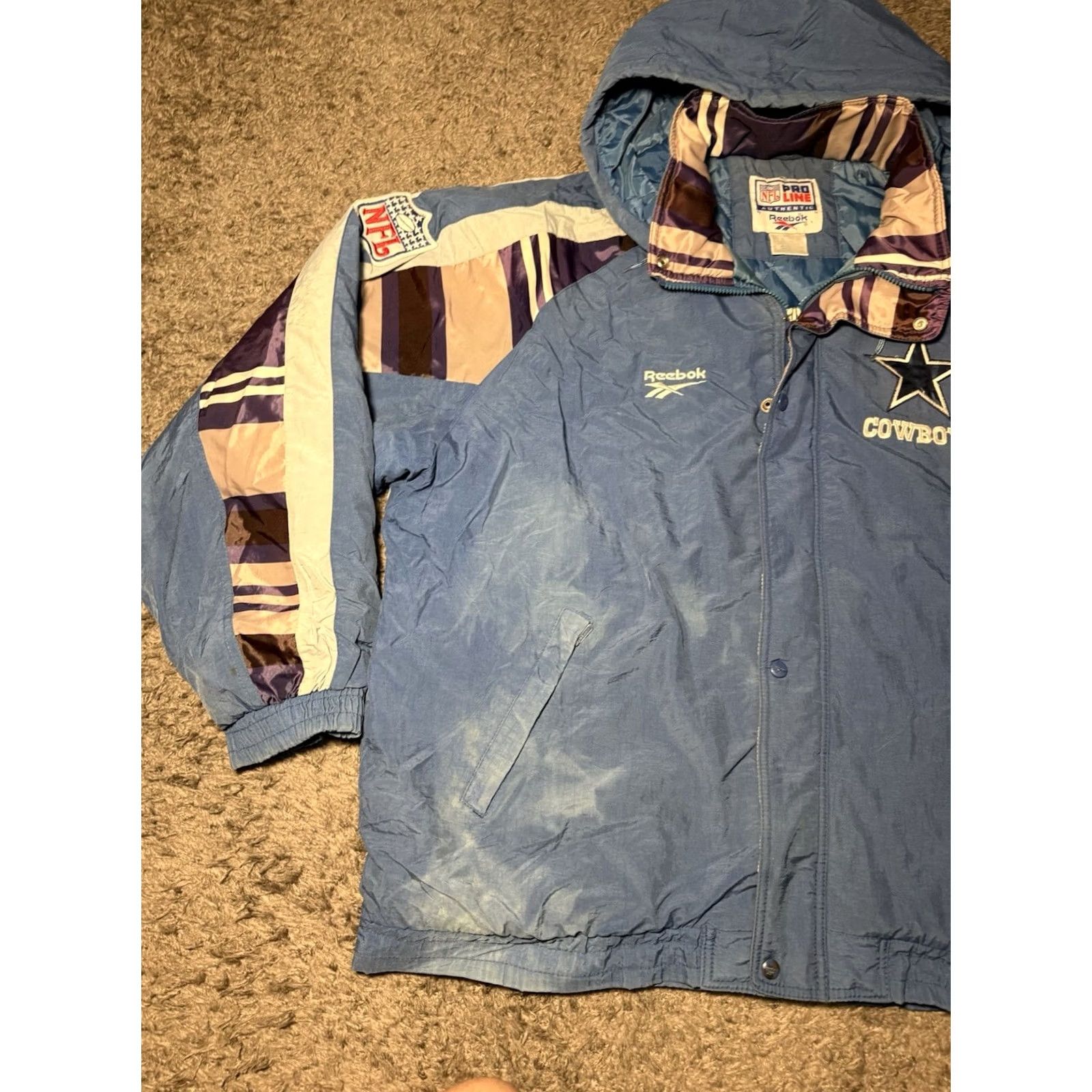 Reebok VINTAGE Nike 90s Dallas Cowboys Reebok Pro Line Puffer Jacket NFL Blue 2XL XXL Mens Size US XXL / EU 58 / 5 - 5 Thumbnail