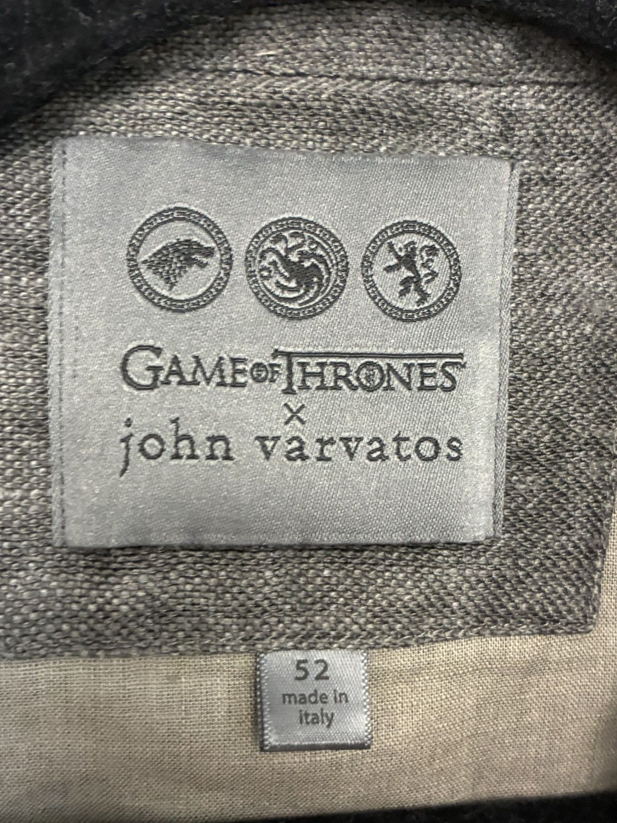 John Varvatos Dragonstone Linen Jacket GOT Game Of Thrones EU 52 USA 42 Size US L / EU 52-54 / 3 - 9 Thumbnail