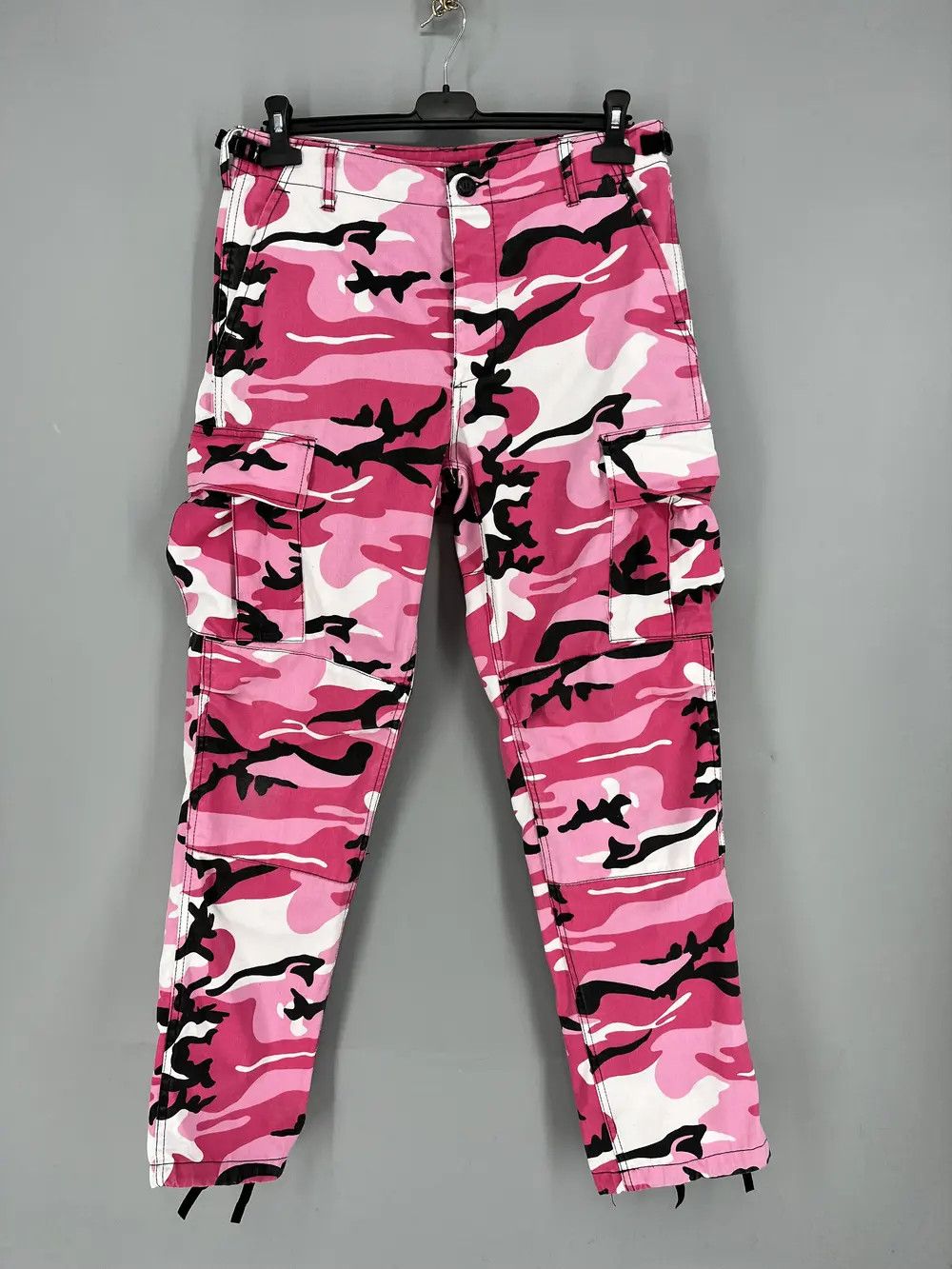 Vintage Pink Camo BDU Cargo Pants Design Style Travis Scott Size 32" / US 10 / IT 46 - 1 Thumbnail