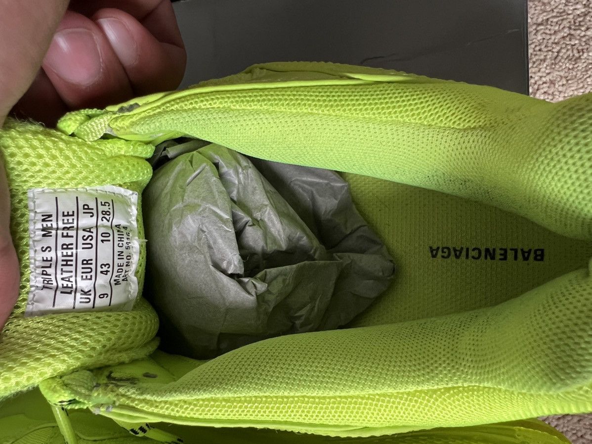 Balenciaga Balenciaga Triple S Lime Green Size US 10 / EU 43 - 9 Thumbnail