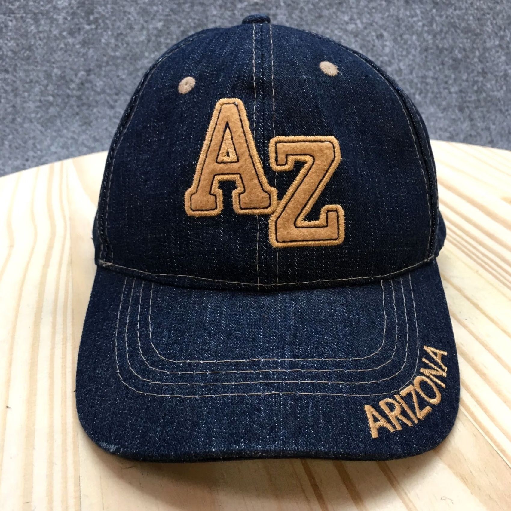 Vintage Arizona Blue OS Adjustable Curved Brim Embroidered Logo Baseball Cap Men Size ONE SIZE - 2 Thumbnail