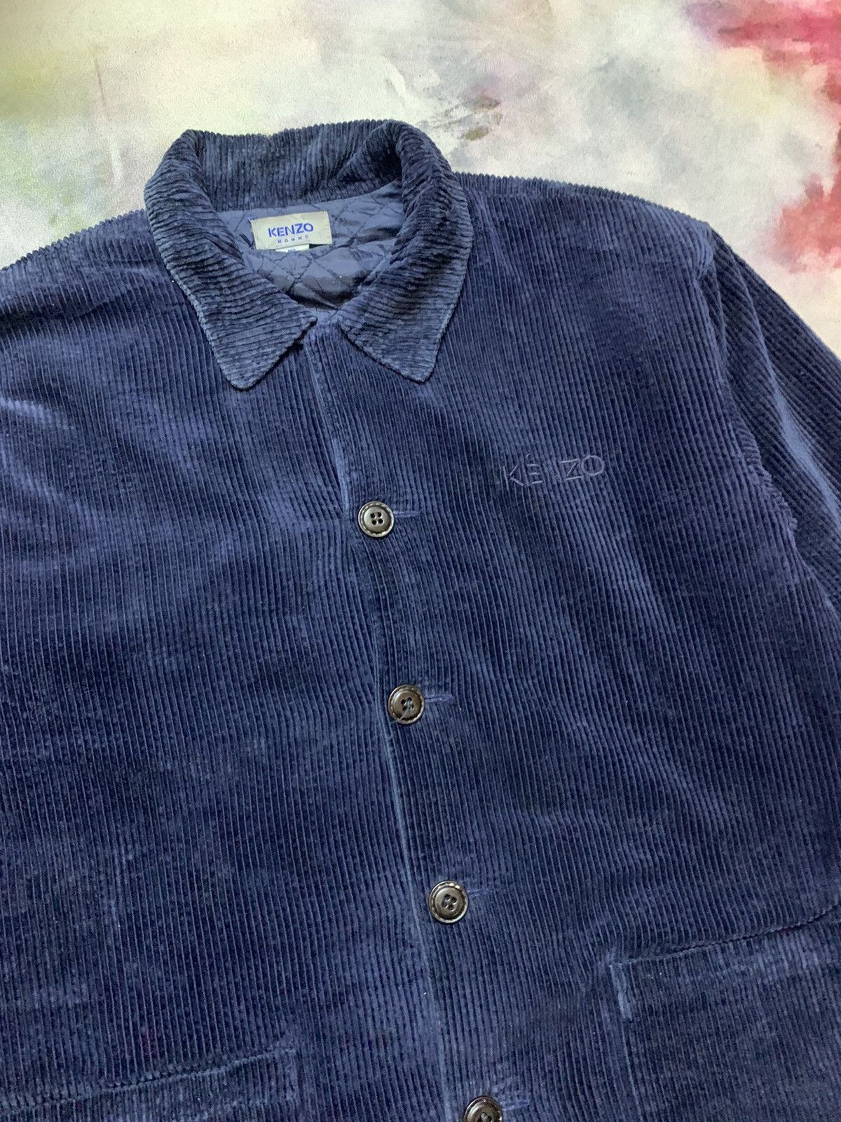 KENZO HOMME Velour Corduroy Quilted Jacket
