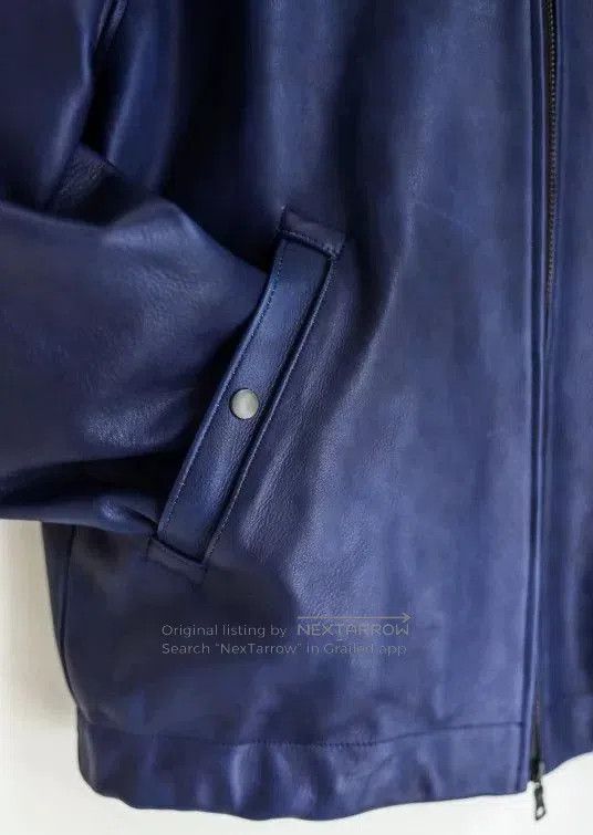 EXEMPLAIRE OUTIL VESTE GOUDON Indigo Leather Jacket. Size US L / EU 52-54 / 3 - 3 Thumbnail