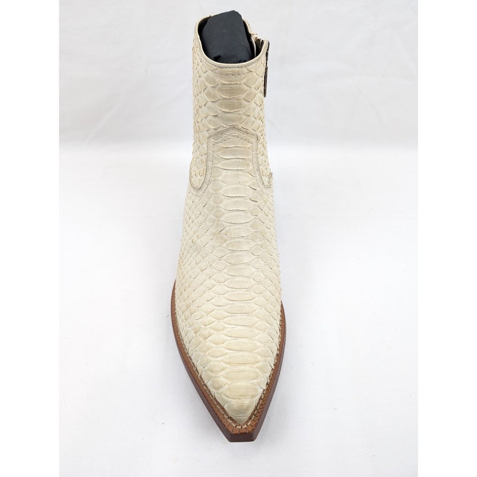 Saint Laurent Paris o1rshd1 Lukas 40 Zip Boots in Cream Size US 7 / EU 40 - 6 Thumbnail