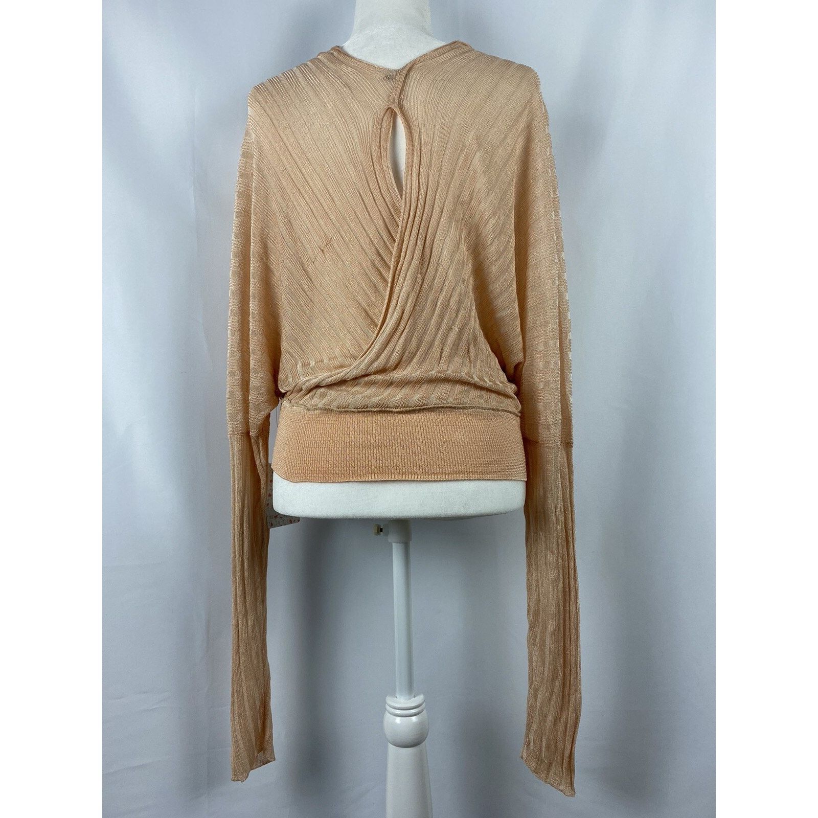 Free People FREE PEOPLE Womens Orange Long Sleeve Surplic Size L A002083 Size L / US 10 / IT 46 - 5 Thumbnail