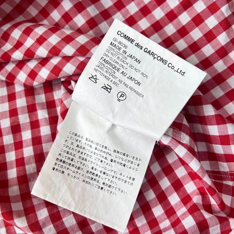 Comme des Garcons Comme Des Garcons Fur Ball Red Plaid Shirt Size M / US 6-8 / IT 42-44 - 6 Thumbnail