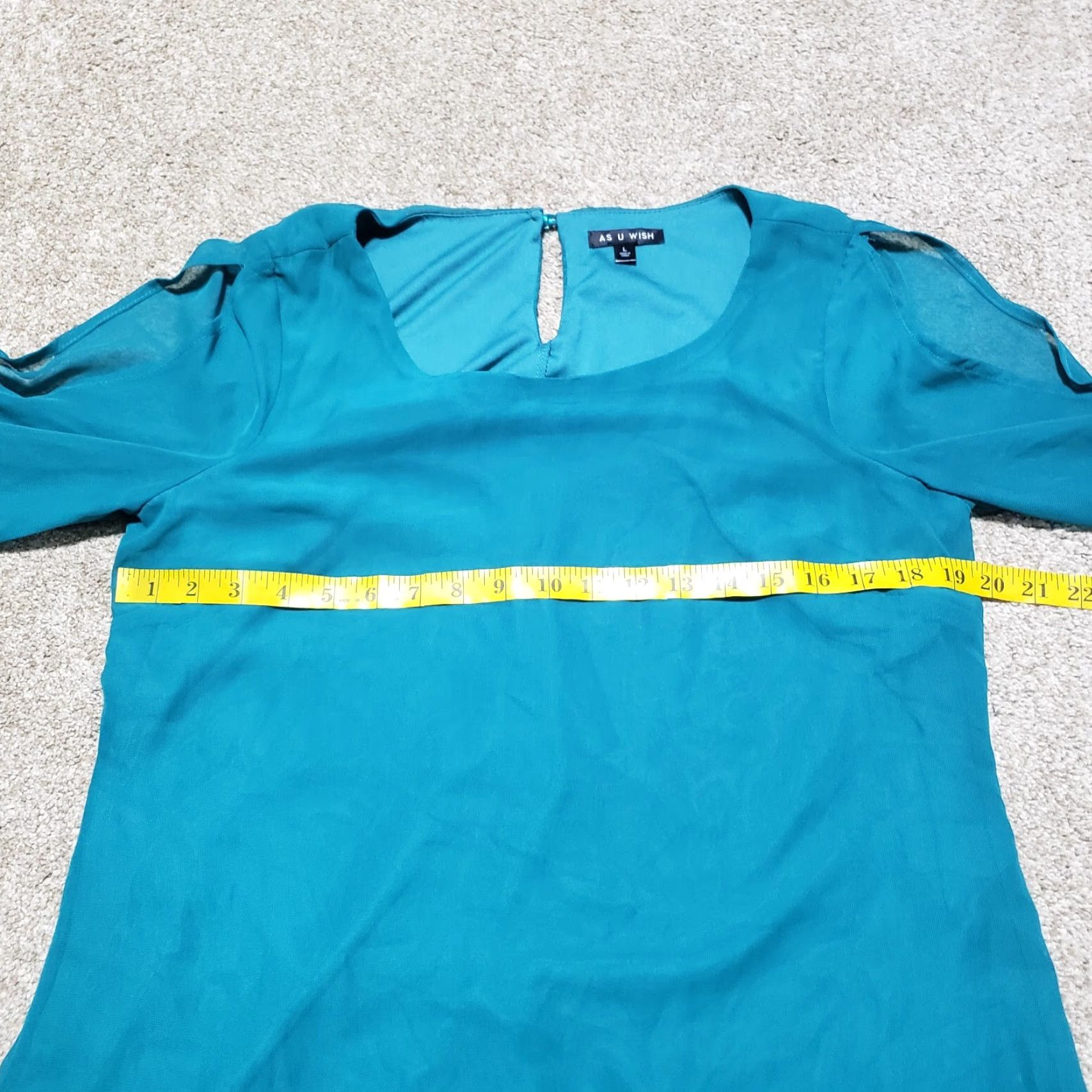 Vintage As U Wish Shirt Womens Half Sleeve Adult L Lace Blue Dress Shirt Large Size L Size L / US 10 / IT 46 - 4 Thumbnail