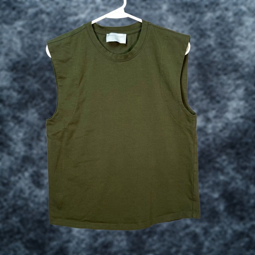 Citizen Modern Citizen Womens Tank Olive Green Organic Cotton Sleeveless Crew Neck XS? not applicable? Size S / US 4 / IT 40 - 1 Thumbnail