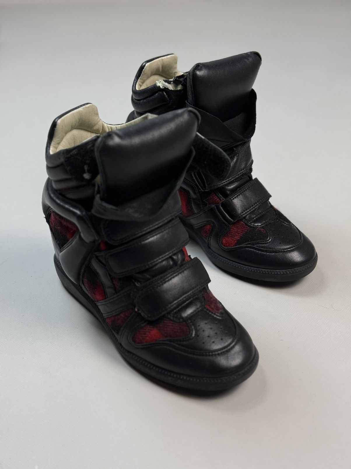 Isabel Marant Isabel Marant Beckett High Top Leather Sneakers Wedge Boots Size US 6 / IT 36 - 4 Thumbnail