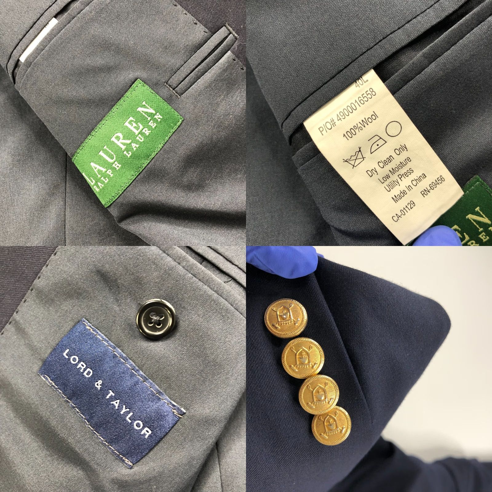 Ralph Lauren Lauren Ralph Lauren Sport Coat Jacket Blue Long 40L White-Label One Piece Men Big & Tall Two-Button Vintage? No Size US XXS / EU 40 - 9 Thumbnail