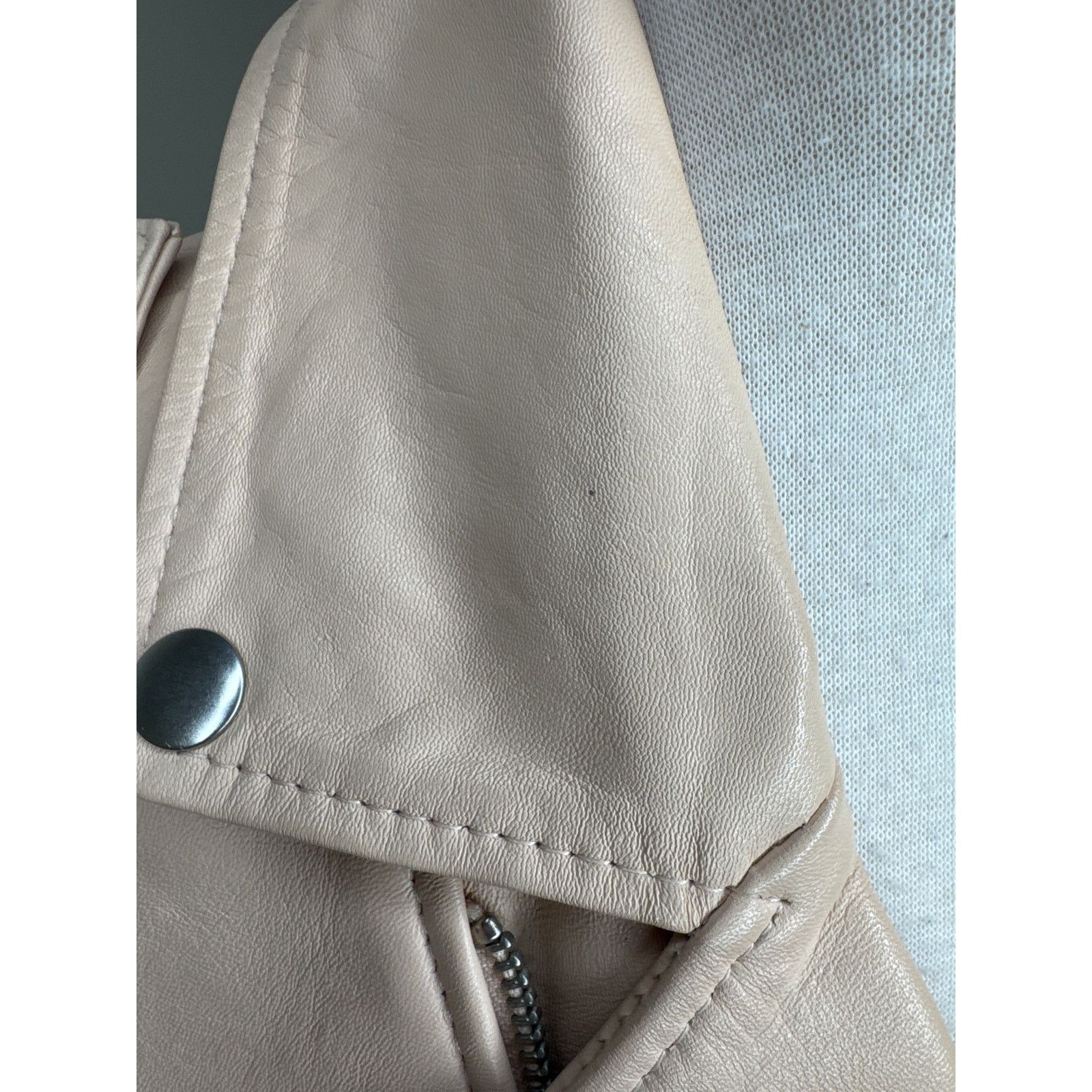 Maje MAJE Leather Moto Jacket Blush Pink Size 40/ Large Size L / US 10 / IT 46 - 6 Thumbnail