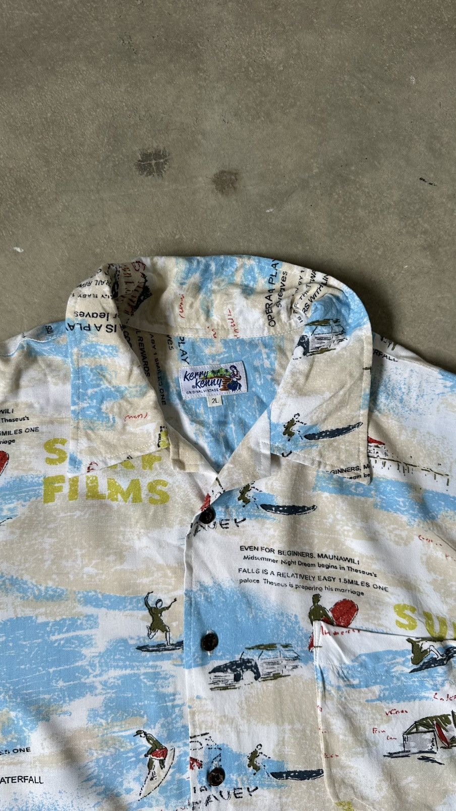 Other VINTAGE KERRY KENNY SUN SIRFING MOTIVE HAWAIIAN SHIRT Size US L / EU 52-54 / 3 - 6 Thumbnail