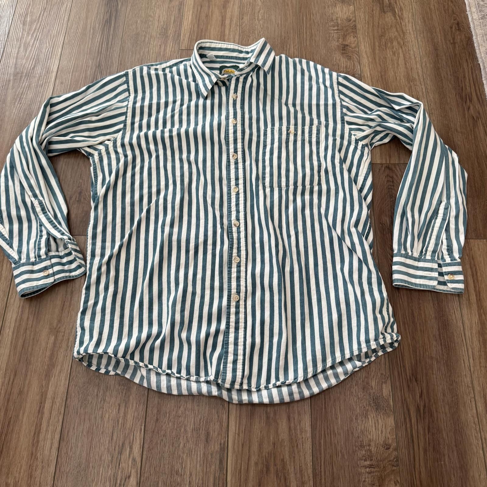 Cabelas Vintage 90s Cabela’s Striped Shirt Tall XL Size US XL / EU 56 / 4 - 1 Thumbnail