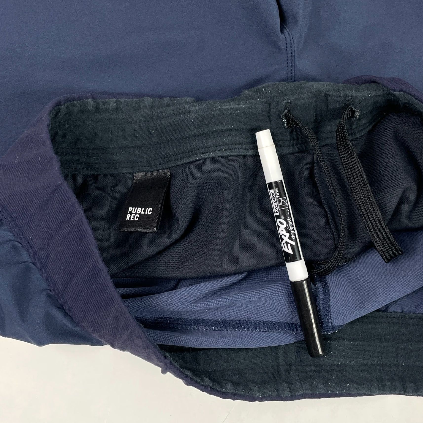 Vintage Public Rec Shorts Mens 36 x 7 Blue Flex Athletic Nylon Polyester Spandex Drawstring Pockets Lightweight Moisture Wicking 7 in Inseam Clothing Mens Size US 36 / EU 52 - 7 Thumbnail