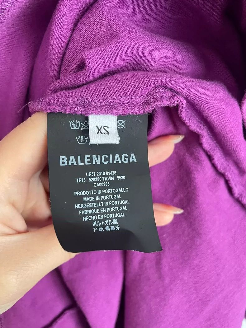 Balenciaga Balenciaga Purple short-sleeved dress 2501-Nextarrow Size XS / US 0-2 / IT 36-38 - 4 Thumbnail