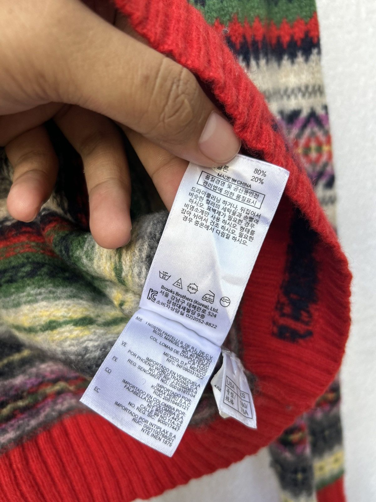 Japanese Brand Brook Brother Red Fleece Multicollor Knitwear Styled Size US XS / EU 42 / 0 - 9 Thumbnail
