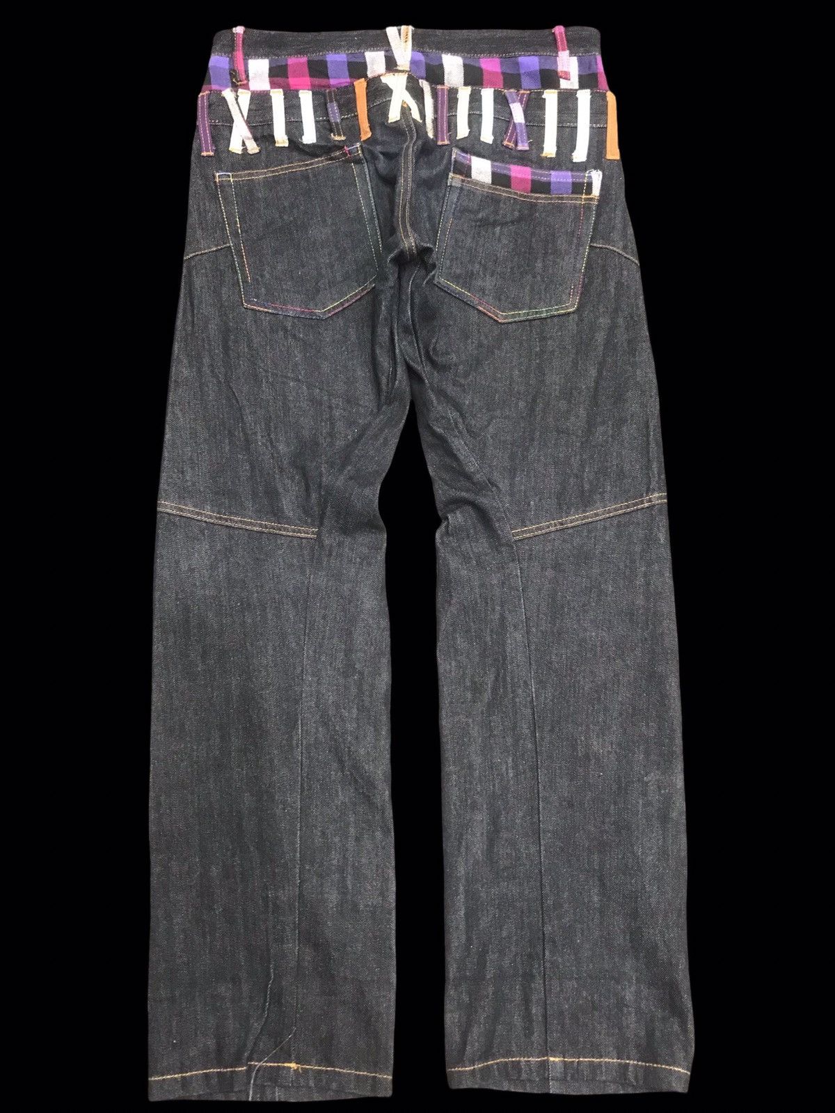 Japanese Brand × Seditionaries 💥DOUBLE WAIST💥RARE NYLAUS ZIPPER DOUBLE WAIST DENIM F430 Size US 32 / EU 48 - 2 Thumbnail