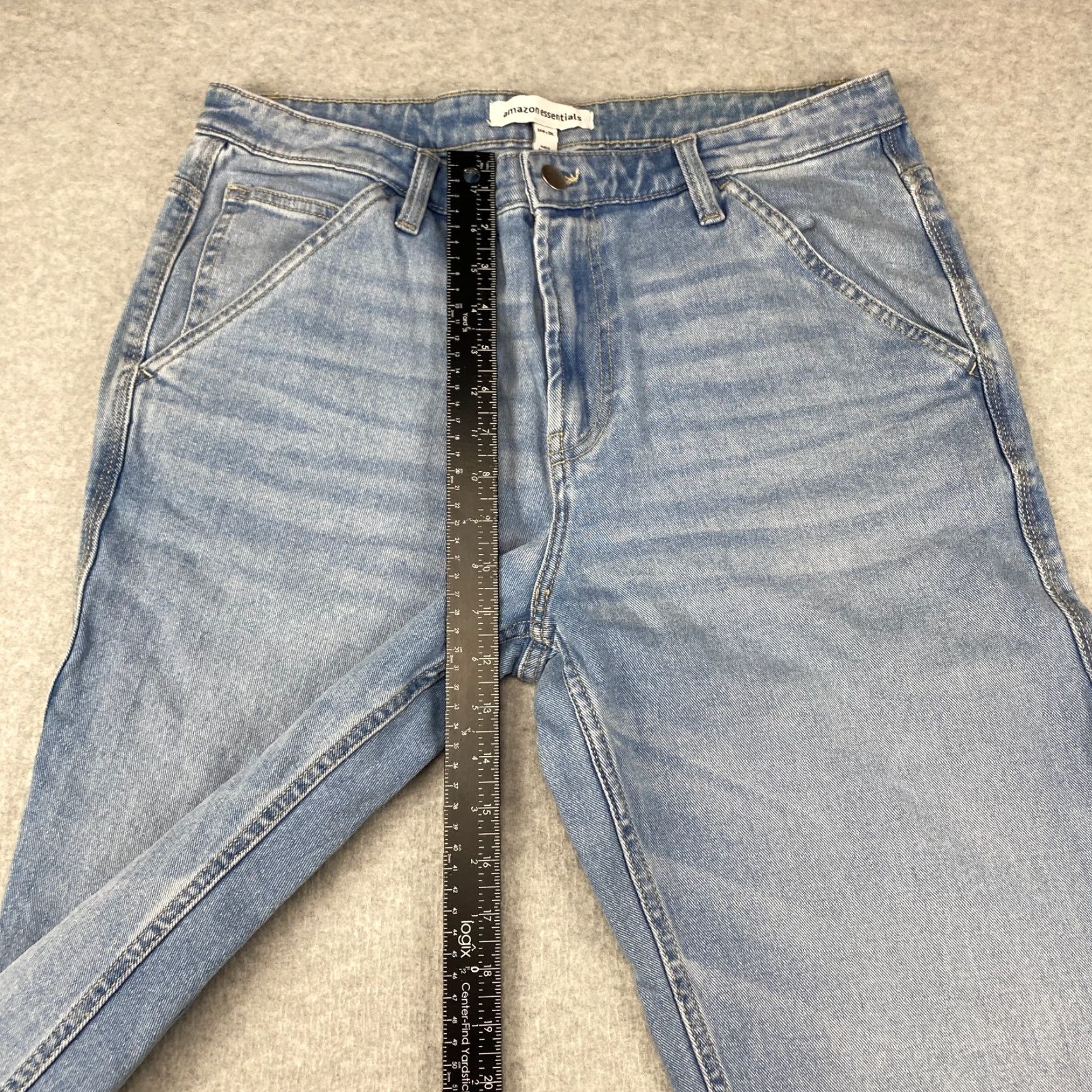 Essentials Amazon Essentials Jeans Mens 34X30 Blue Cuffed 5-Pocket Slim Stretch Straight Leg Denim Casual Pants Jeans Mens Blue 34x30 Size US 34 / EU 50 - 5 Thumbnail
