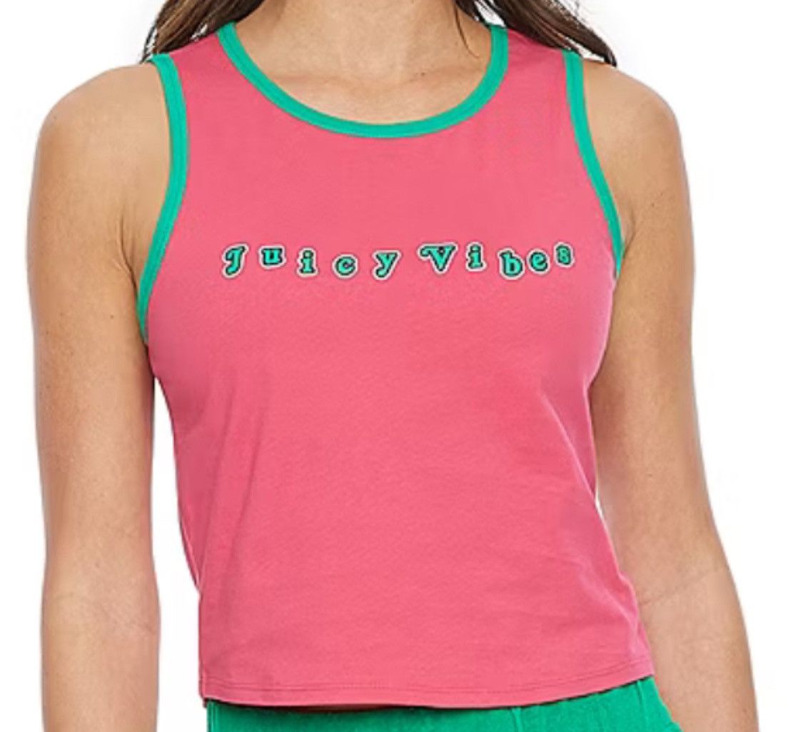 Juicy Couture S JUICY VIBES Tank Top Juicy Couture Women Sleeveless NWT Size S / US 4 / IT 40 - 2 Thumbnail