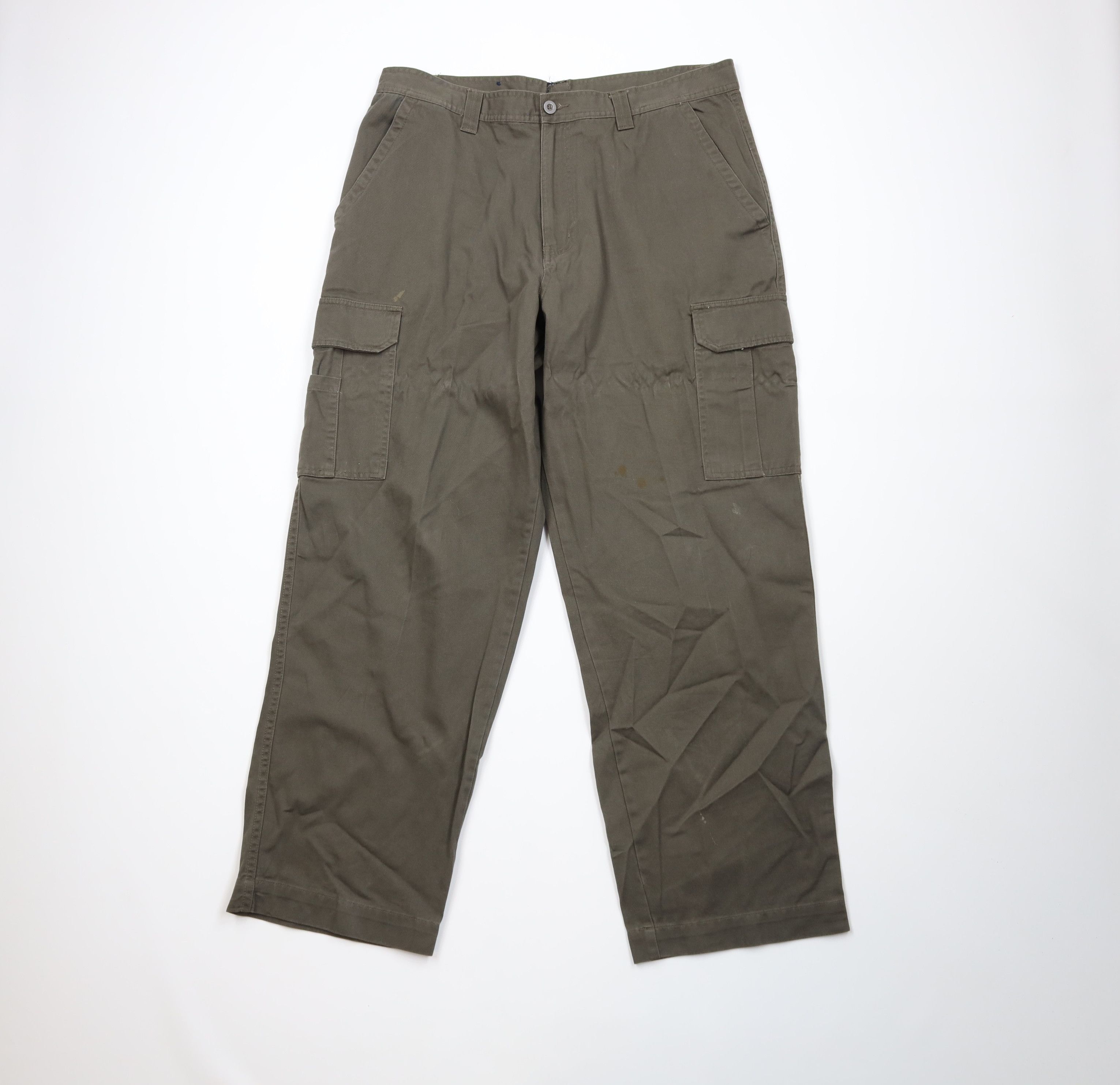 Vintage Vintage 90s Y2K Streetwear Baggy Wide Leg Cargo Pants Green Size US 38 / EU 54 - 1 Thumbnail