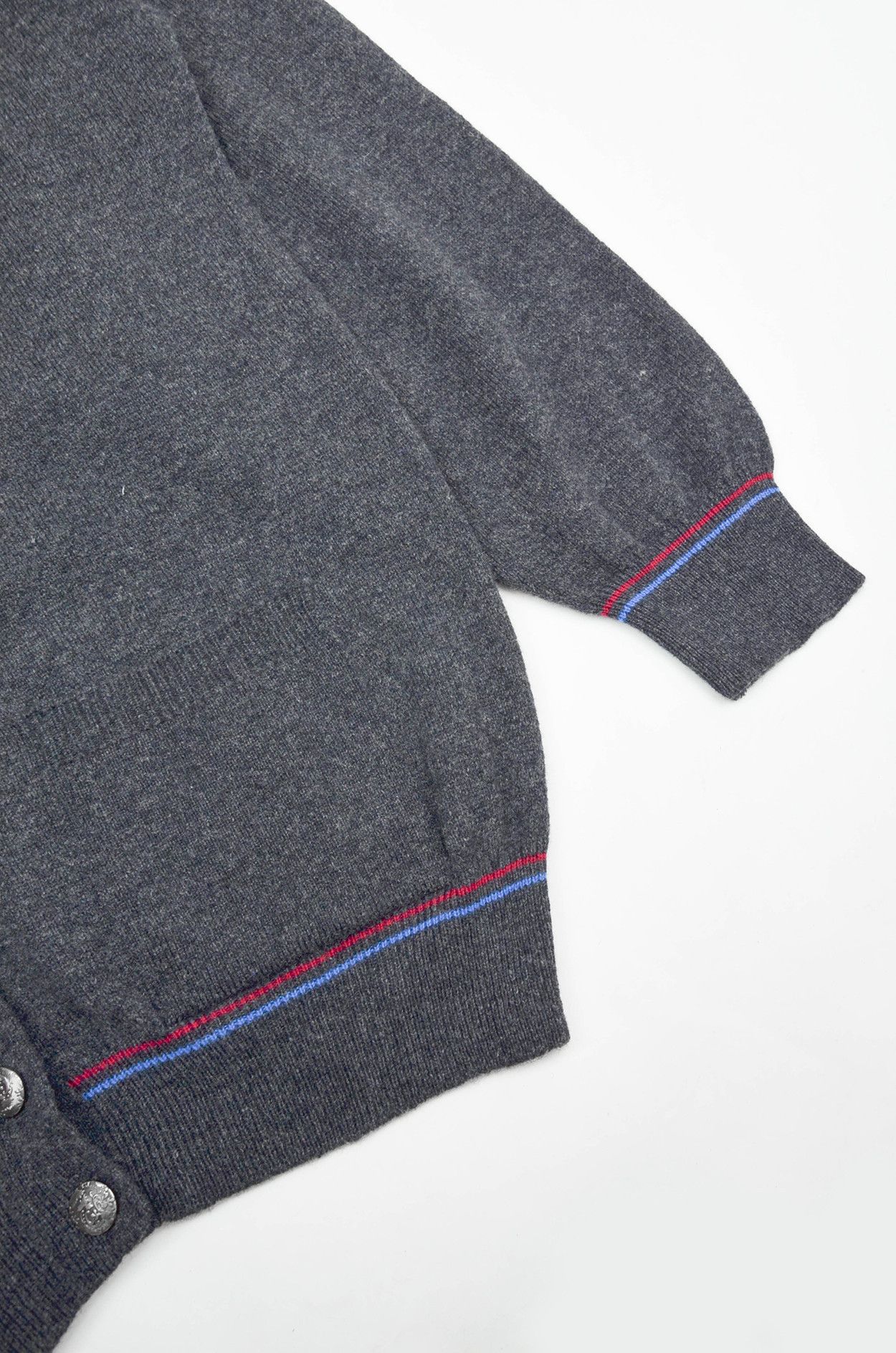 Vintage Roland Klein Grey Lambswool Cardigan Sailboat Logo - Size XL Size US XL / EU 56 / 4 - 5 Thumbnail