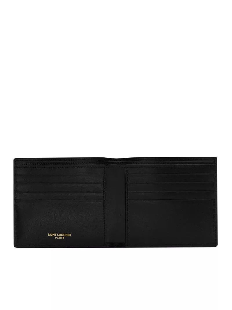 Saint Laurent Paris SAINT LAURENT Tiny Cassandre Black Leather Wallet Size ONE SIZE - 3 Thumbnail