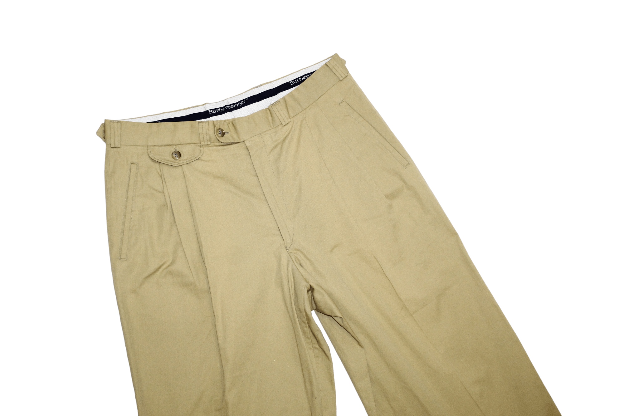 Burberry 🔥RARE 80s Burberrys 5 Pockets Pleated Camel-Cotton Trousers Size US 36 / EU 52 - 13 Thumbnail