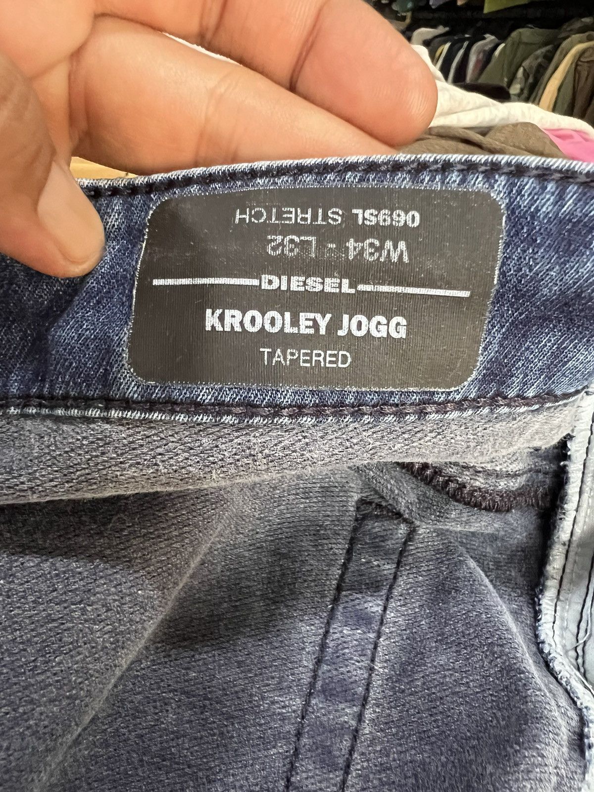 Diesel 🔥Vintage Diesel Stretchable Distressed Denim Sweatpants Size US 36 / EU 52 - 18 Thumbnail