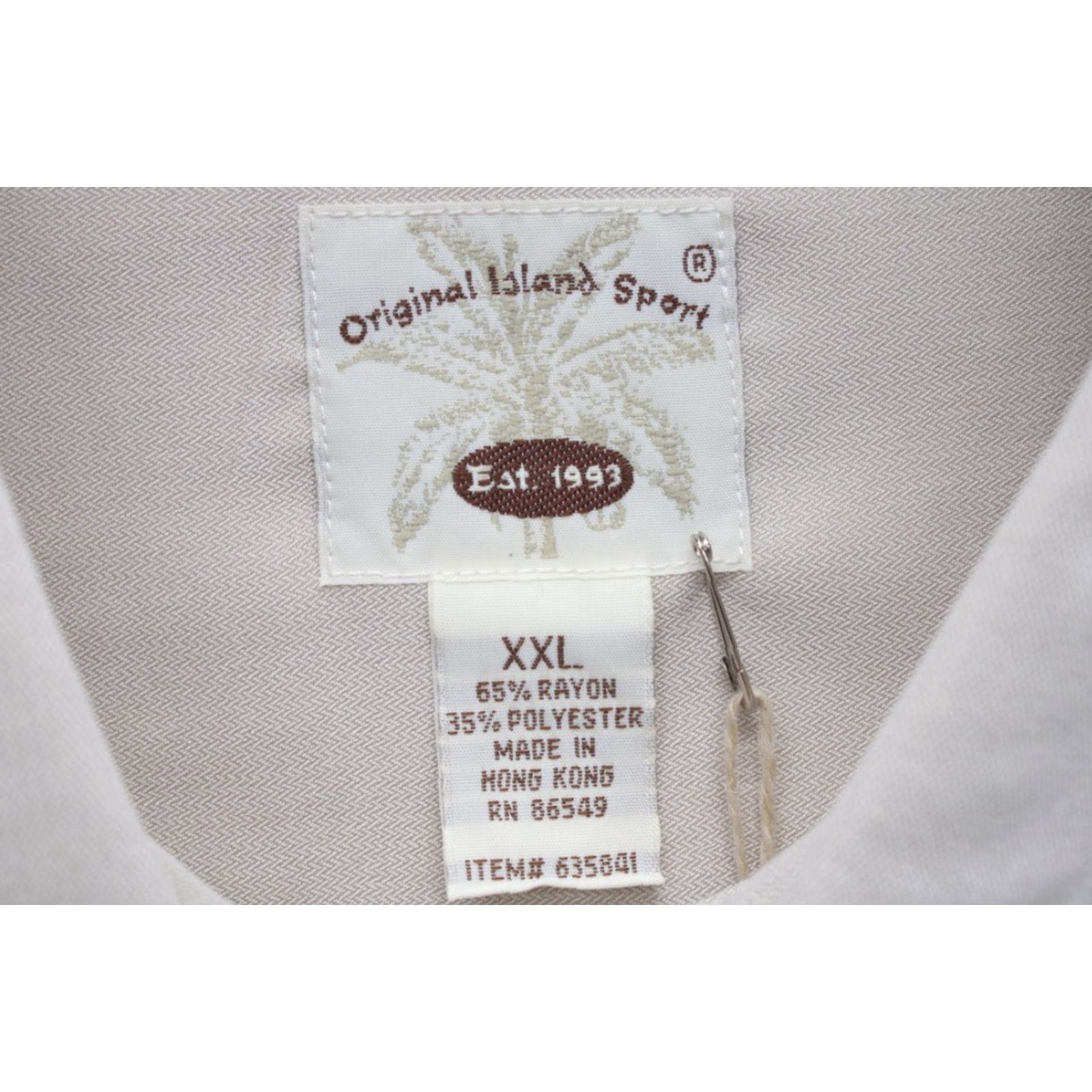 Vintage NWT Original Island Sport Shirt Men's XXL Beige Long Sleeve Button Up Vacation Shirt Size US XXL / EU 58 / 5 - 7 Thumbnail