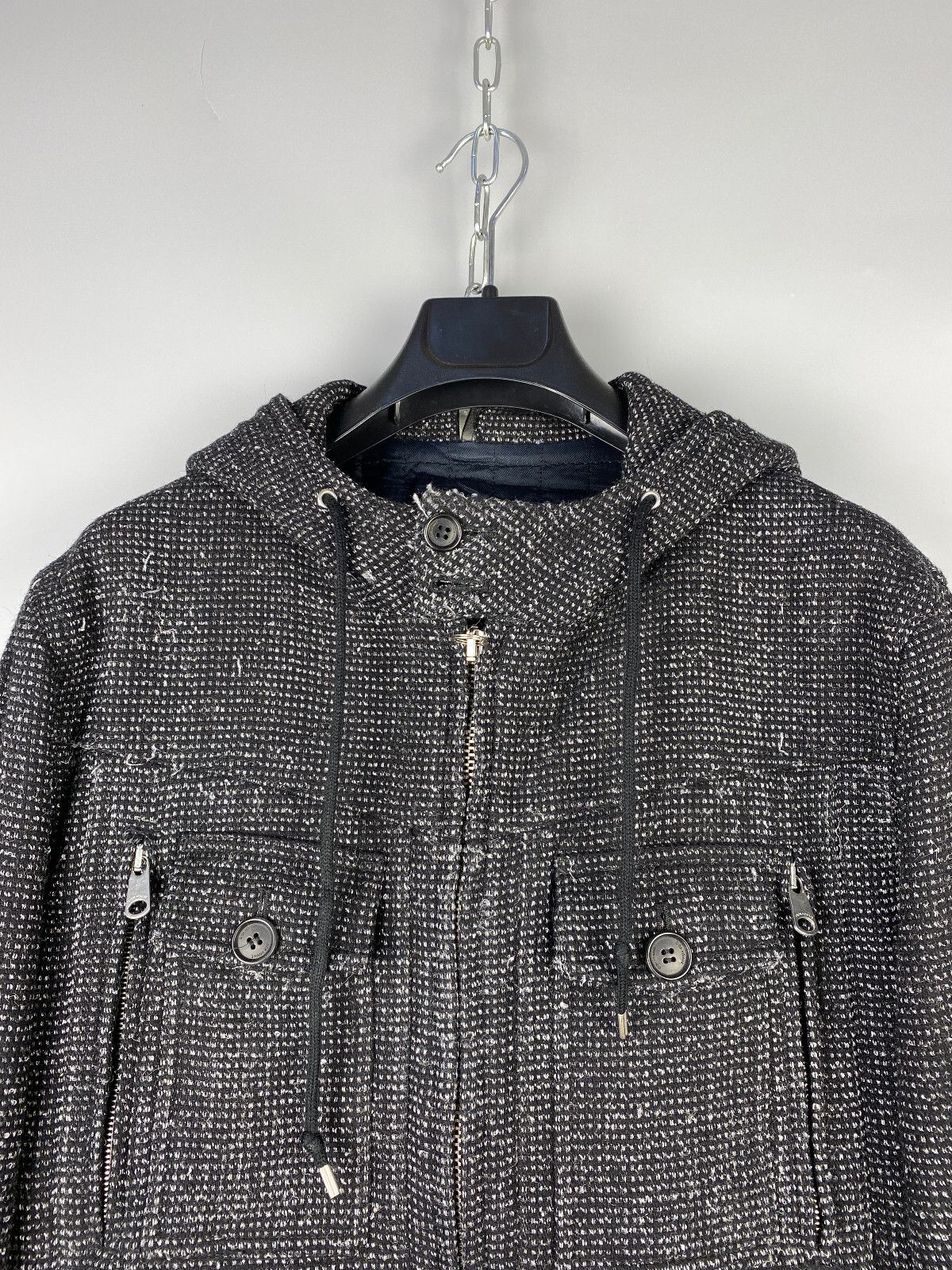 Dior Dior Kris Ban Assche 08AW Knit Hooded Bomber Jacket Size US L / EU 52-54 / 3 - 3 Thumbnail
