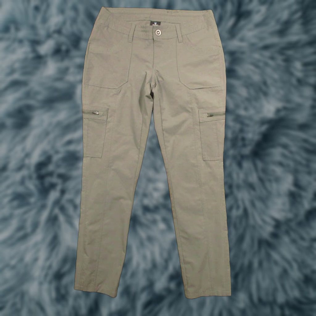 Vintage Kuhl Cargo Pants Womens 2 Gray Lightweight Hiking Drawstring Low Rise EUC Regular Pants-Size 2 Gray Size 26" / US 2 / IT 38 - 1 Thumbnail